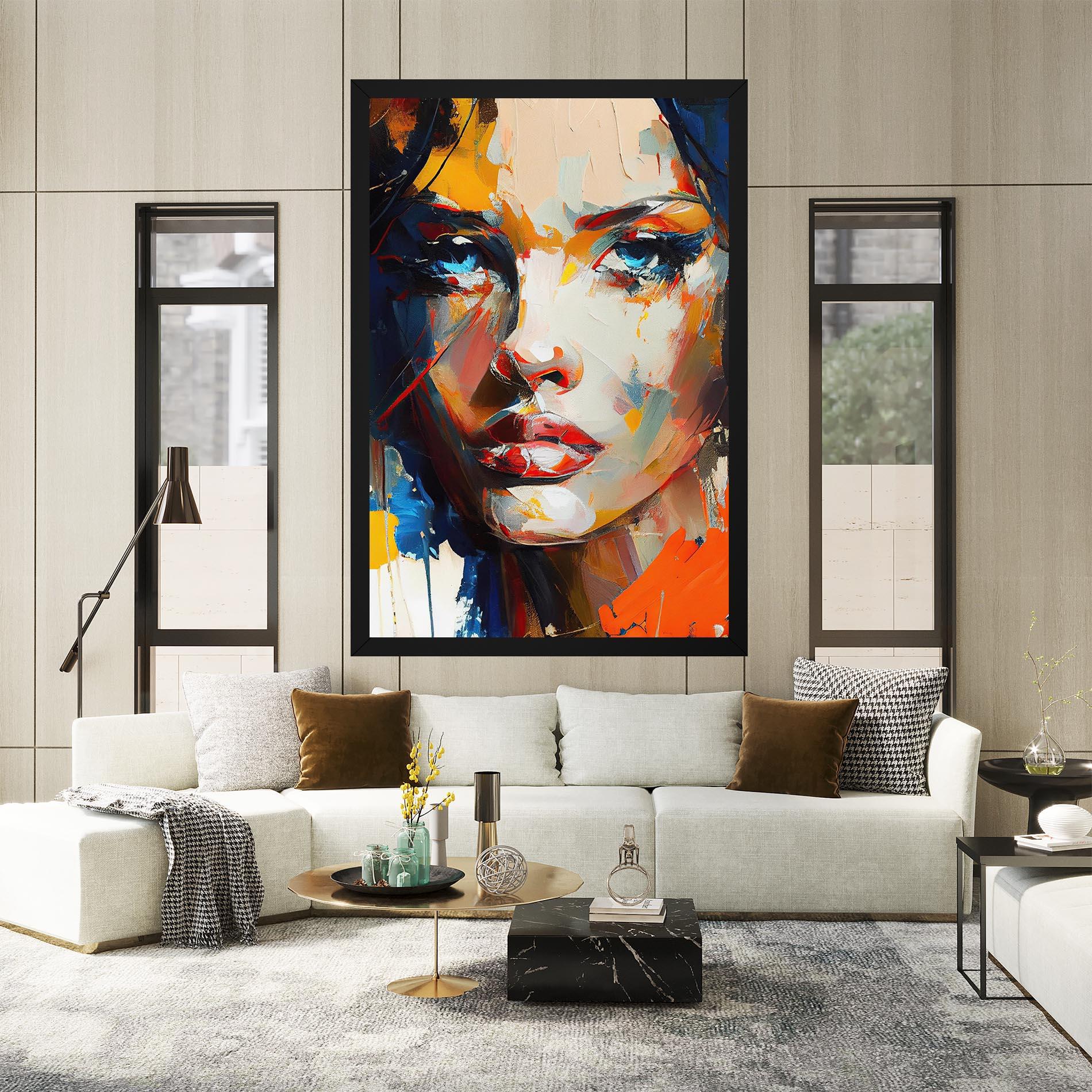 Vászonkép Beautiful Brunette Woman mockup 2