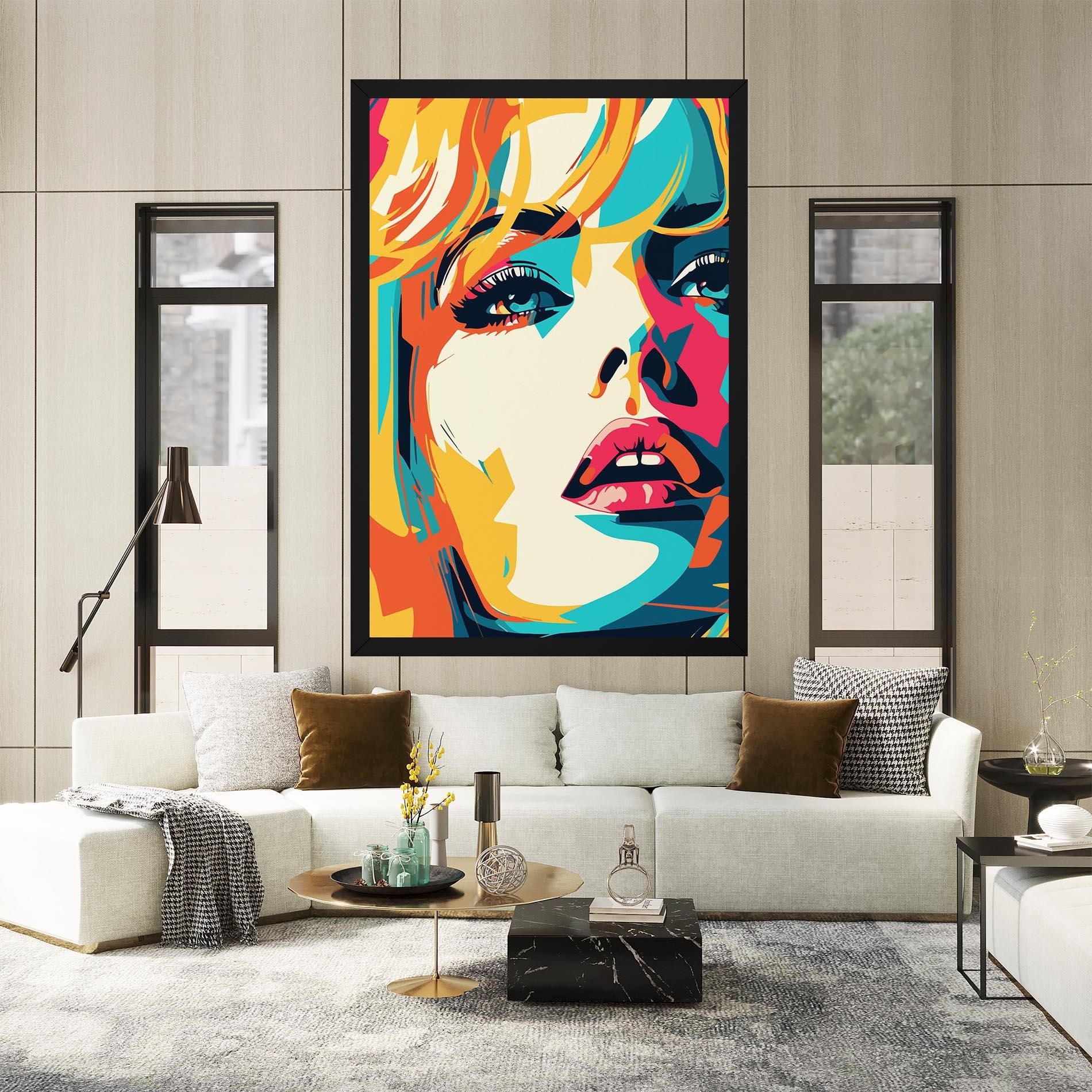 Vászonkép Blonde Girl Portrait mockup 2