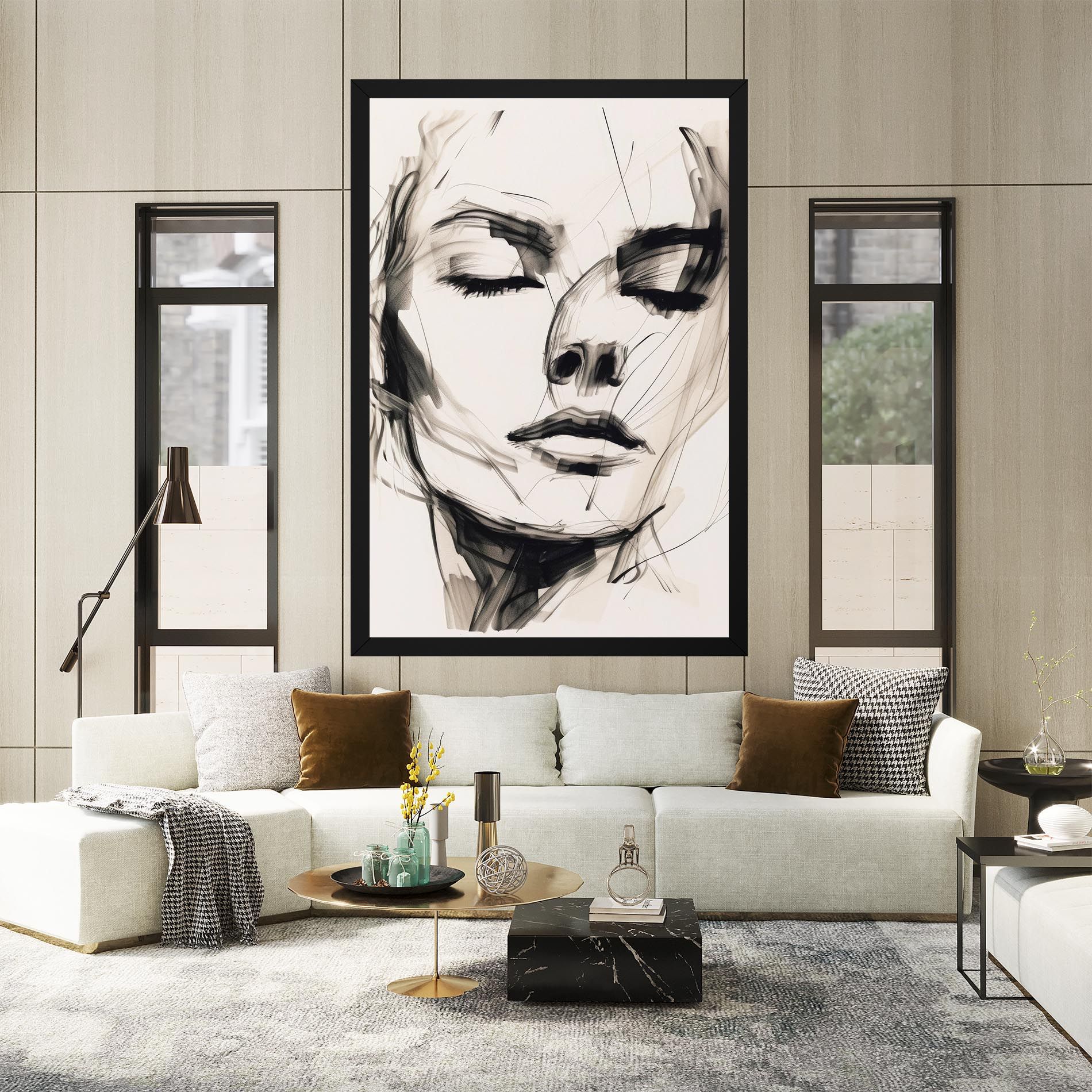 Continuous Line Woman mockup 2