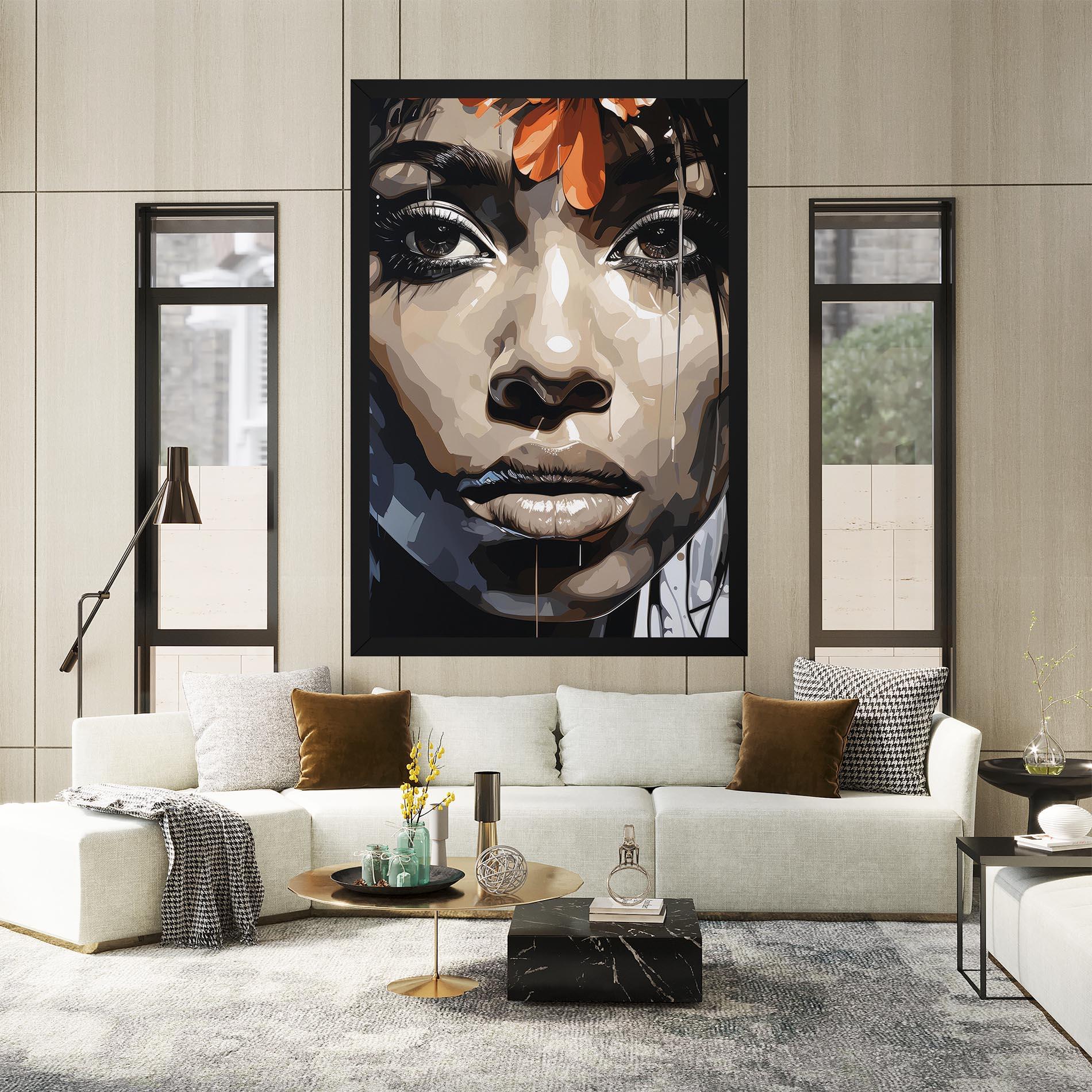 Vászonkép Pretty Girl Portrait mockup 2