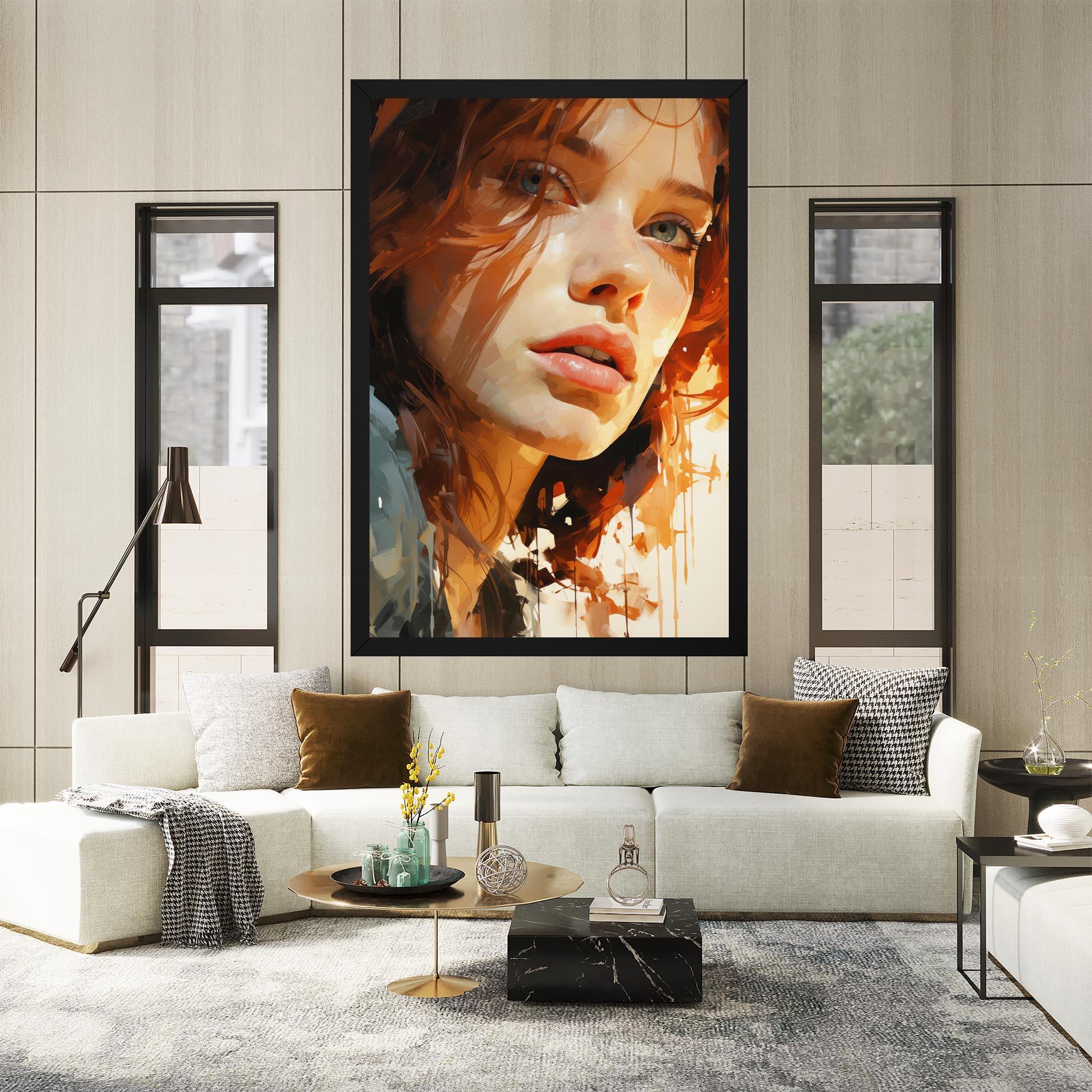 Vászonkép Pretty Woman Portrait mockup 2