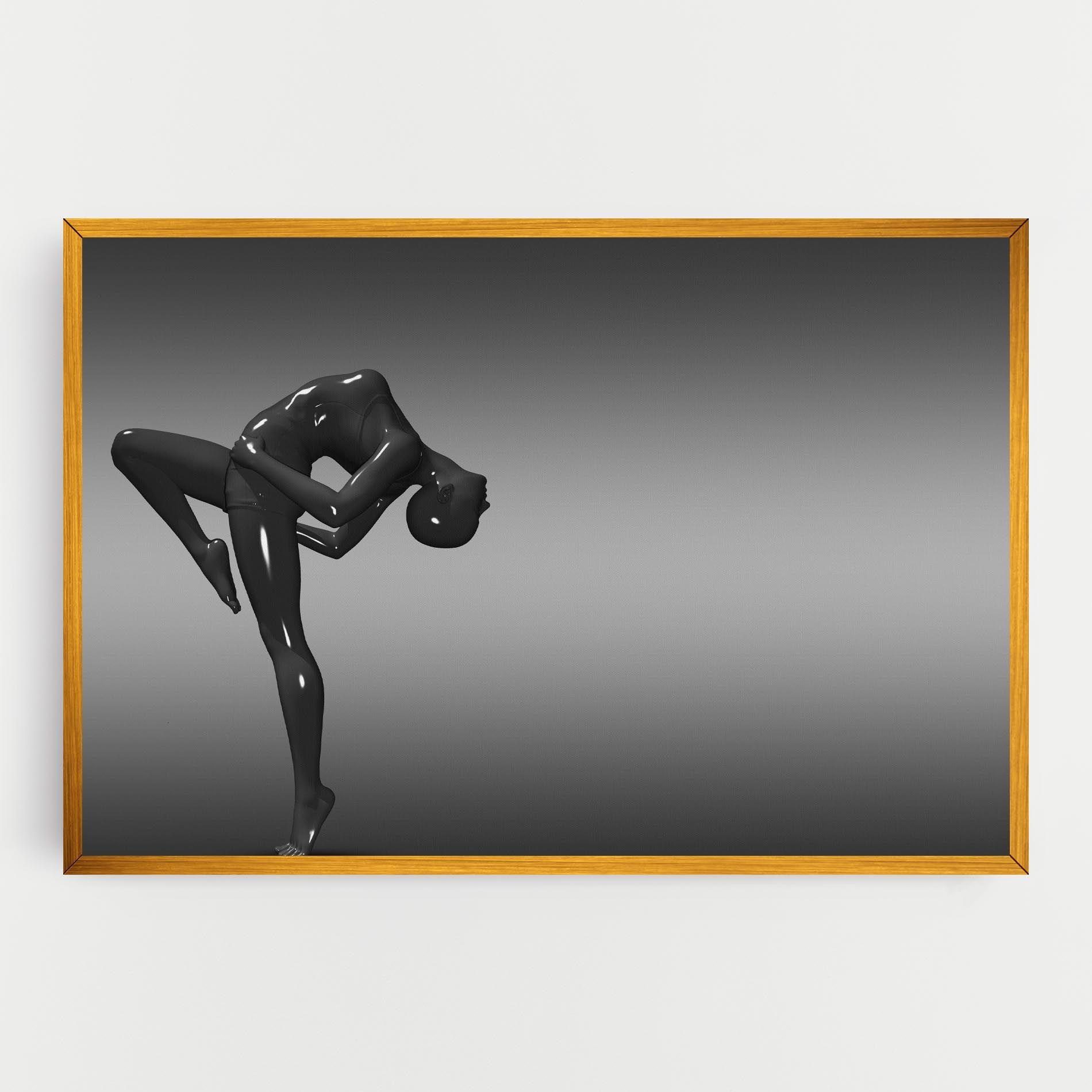 Black Glossy Female Dancer mockup 0
