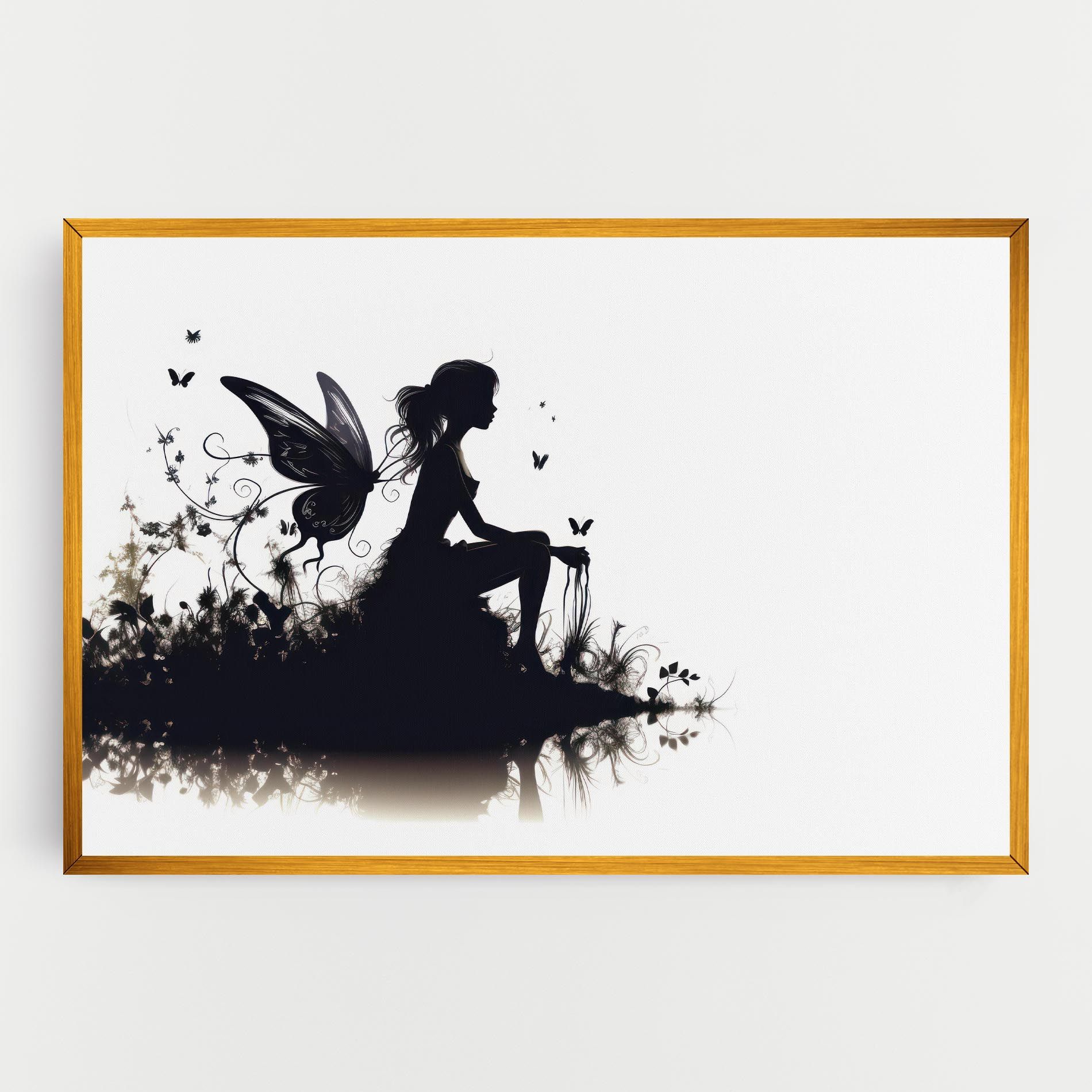 Butterfly Woman Shilouette mockup 0