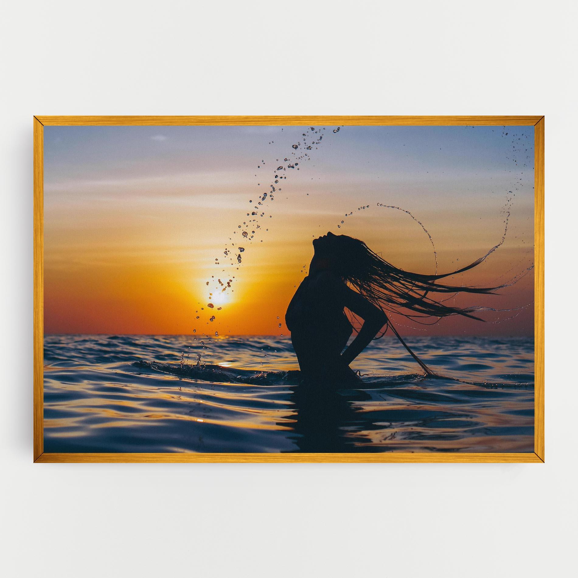 Vászonkép Ocean Woman Shilouette mockup 0