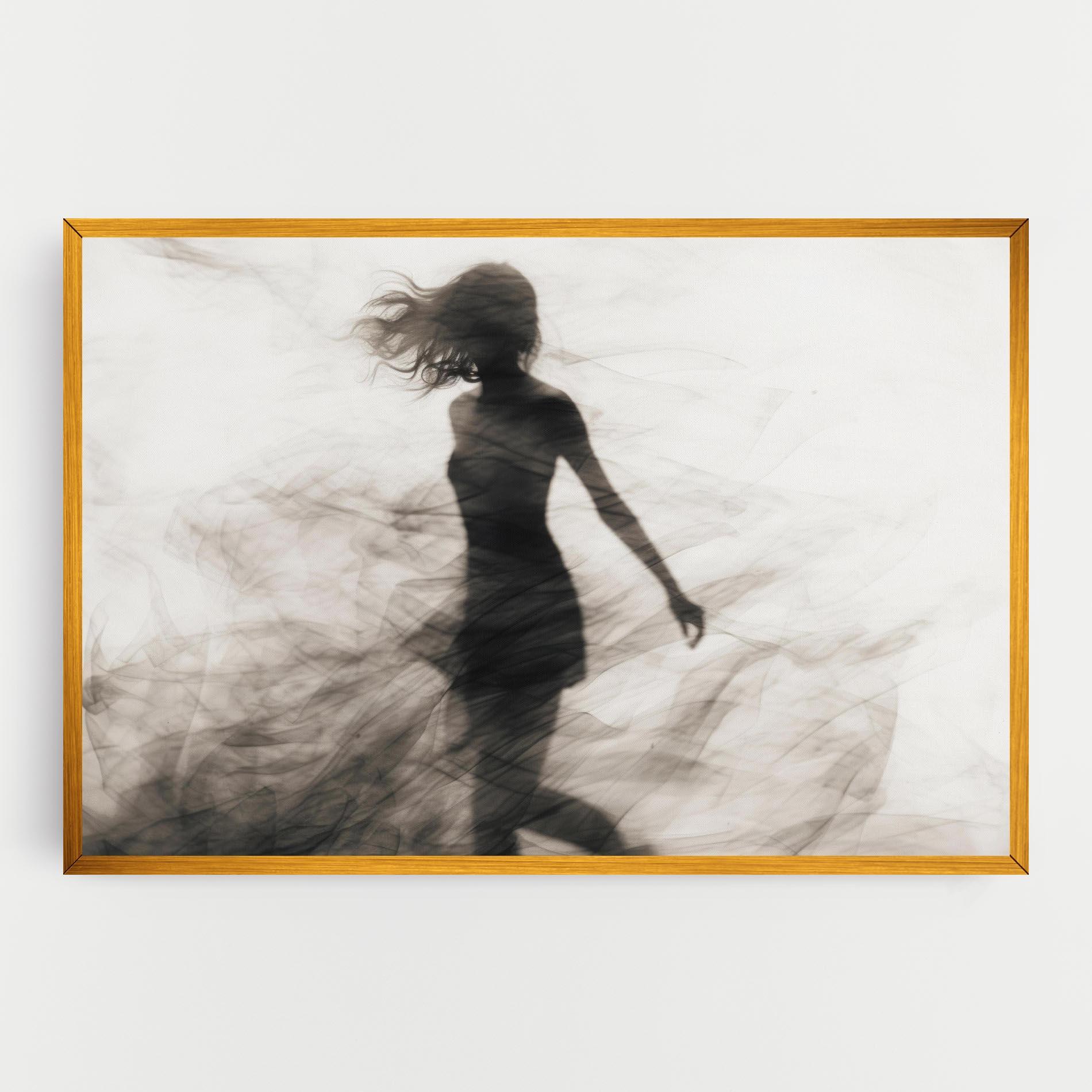 Vászonkép Smoke Girl Shilouette mockup 0