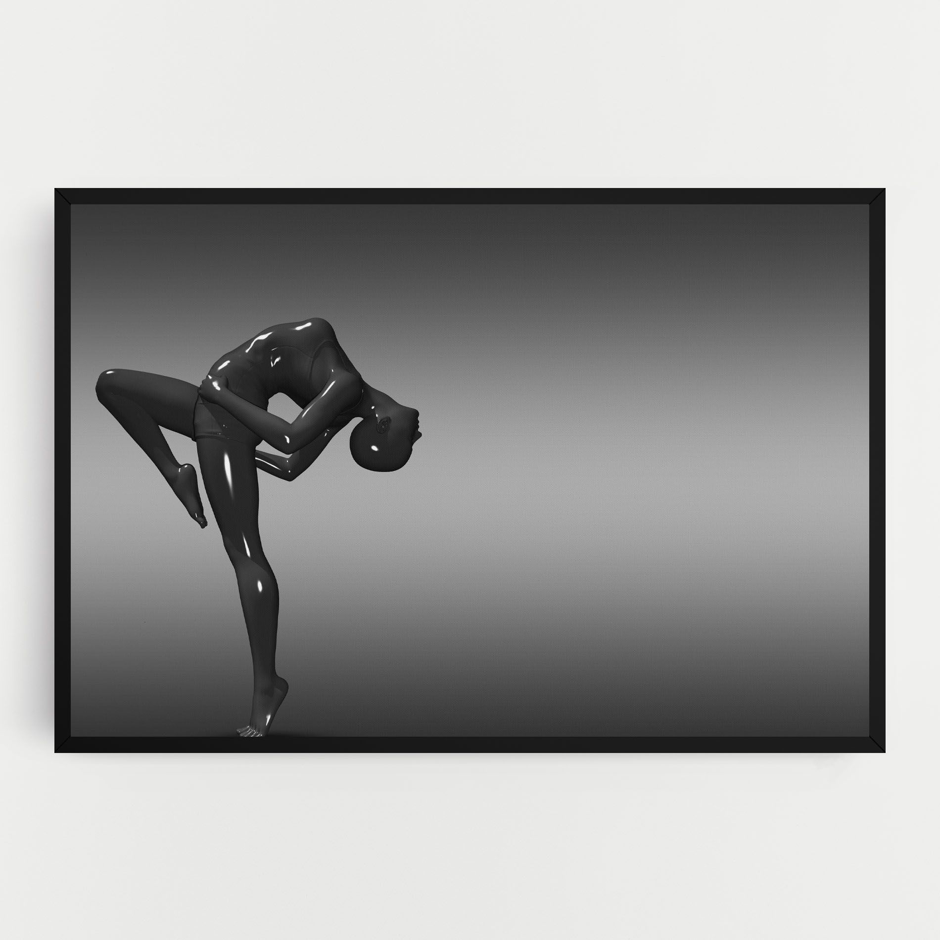 Black Glossy Female Dancer mockup 0
