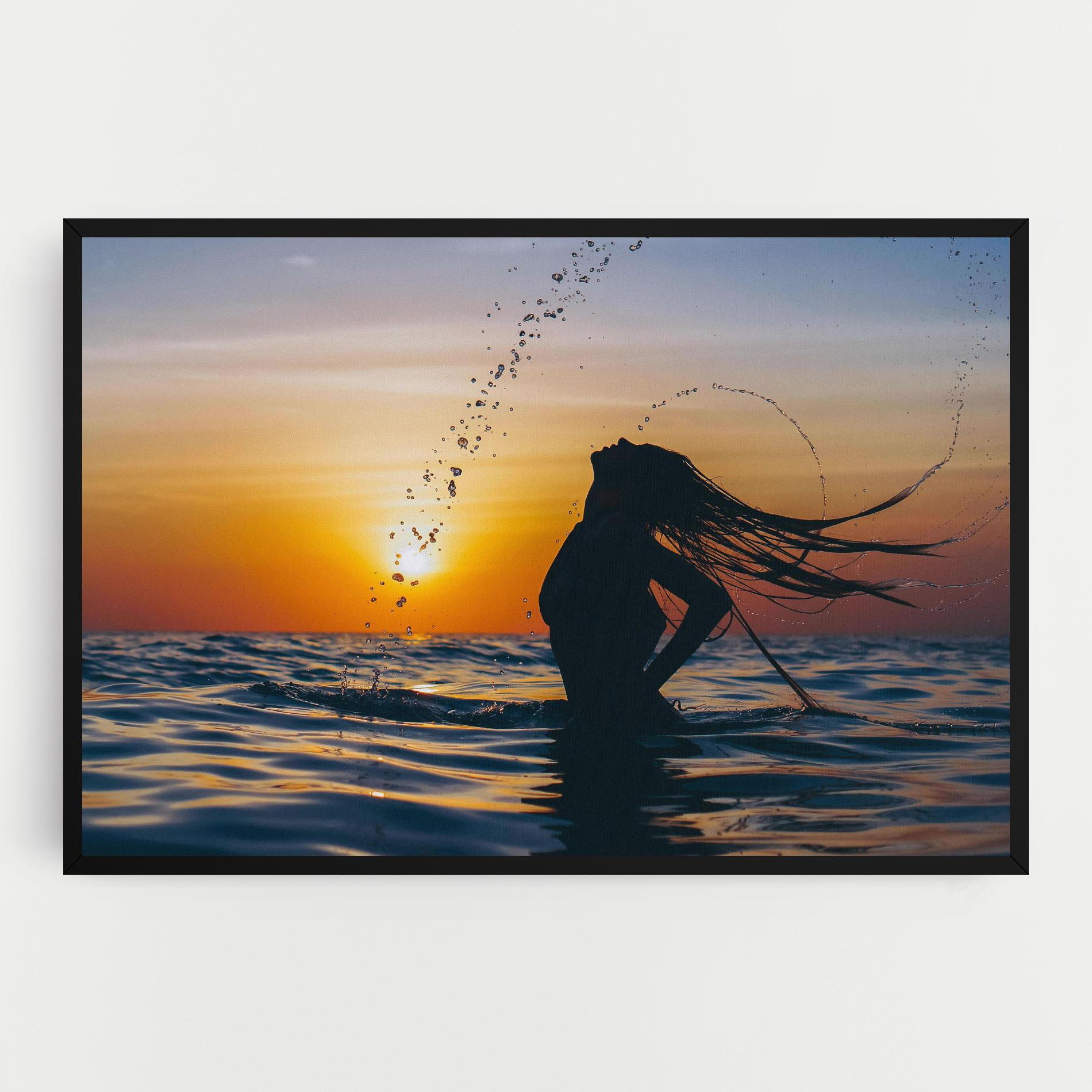 Vászonkép Ocean Woman Shilouette mockup 0