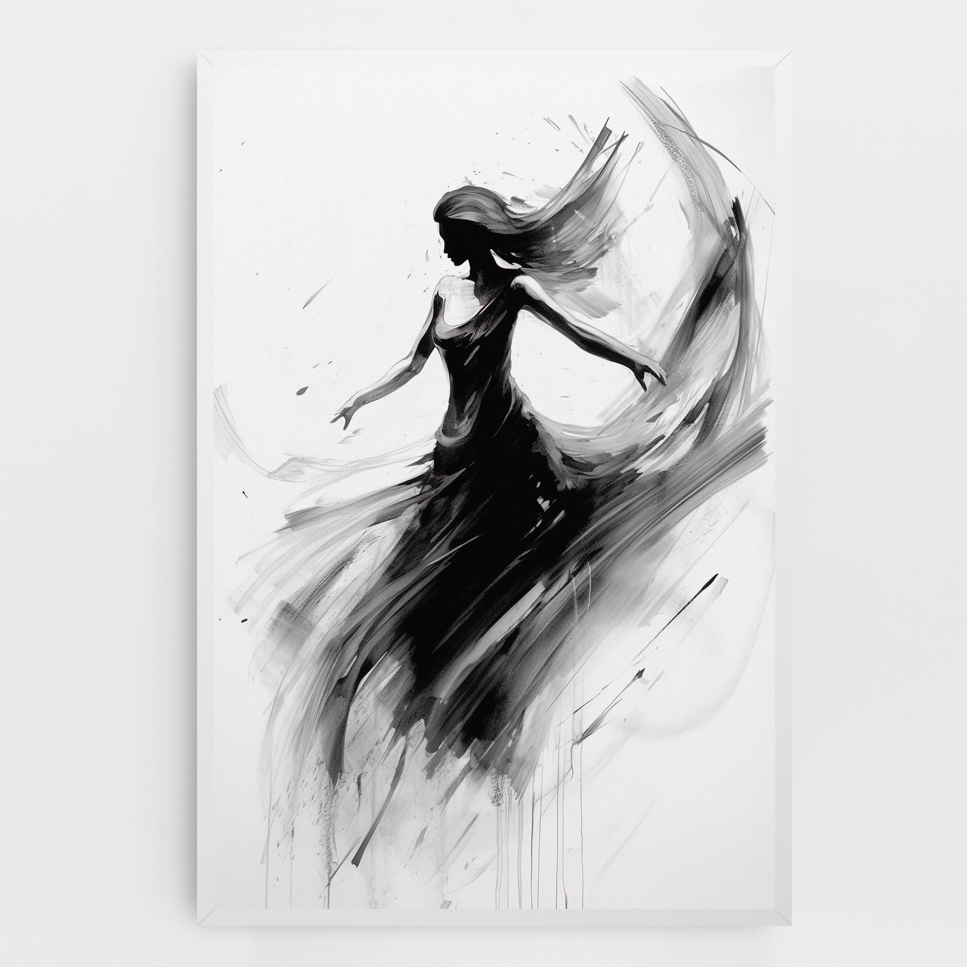 Vászonkép Dancing Woman Drawn mockup 0