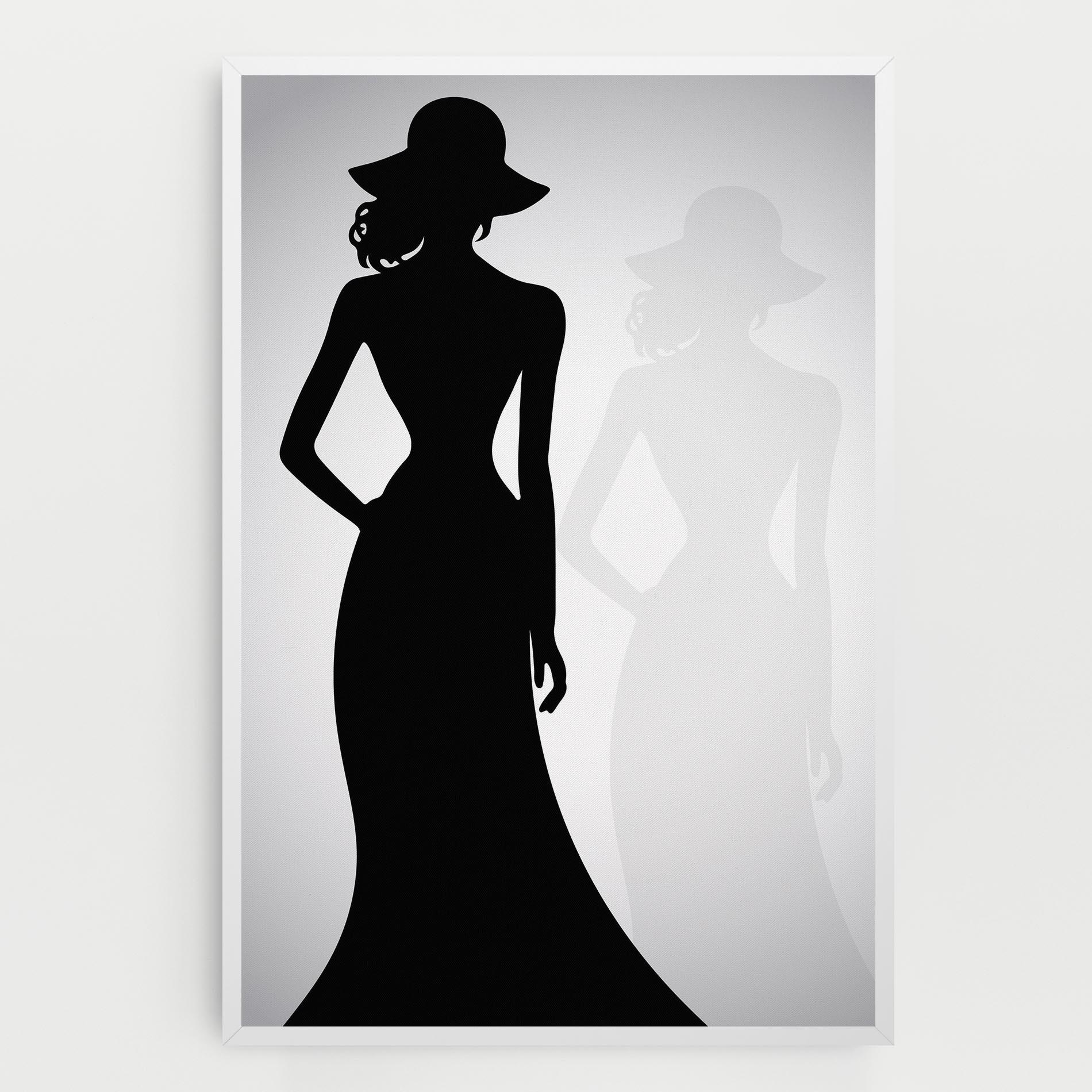 Vászonkép Silhouette Lady mockup 0