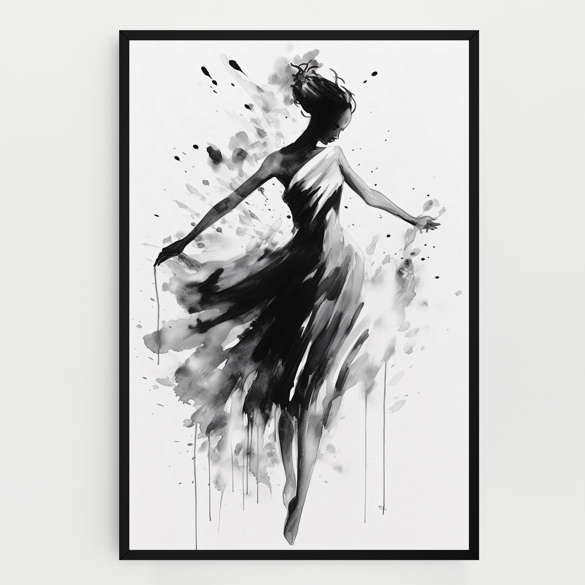 Vászonkép Beautiful Dancing Woman mockup 0