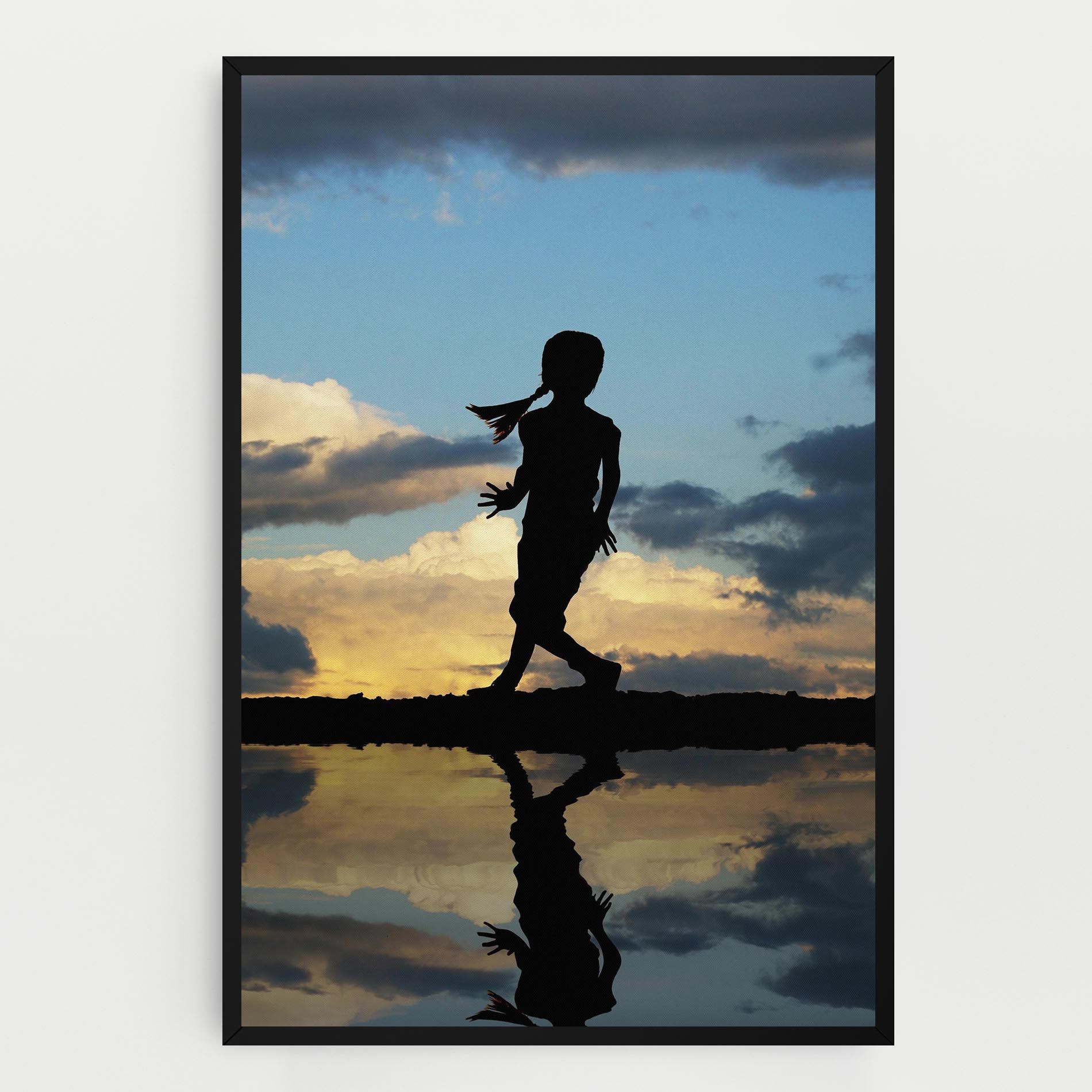 Little Girl Jumping mockup 0