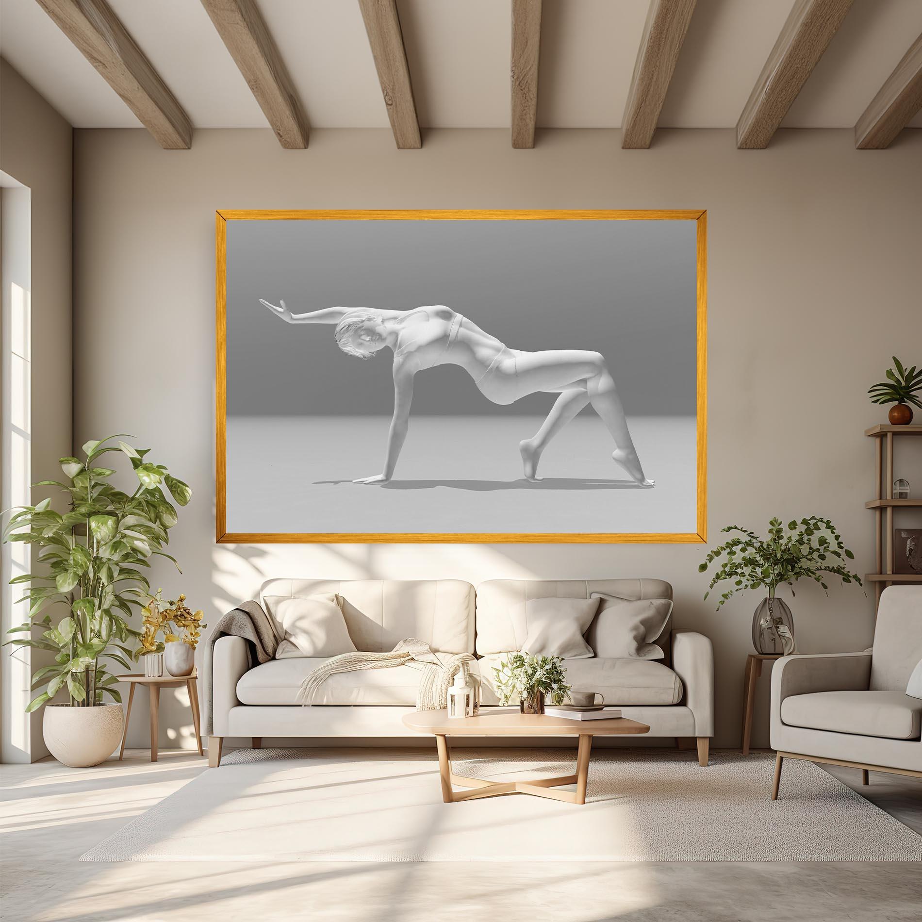 Vászonkép 3d Gymnastic Pose mockup 6