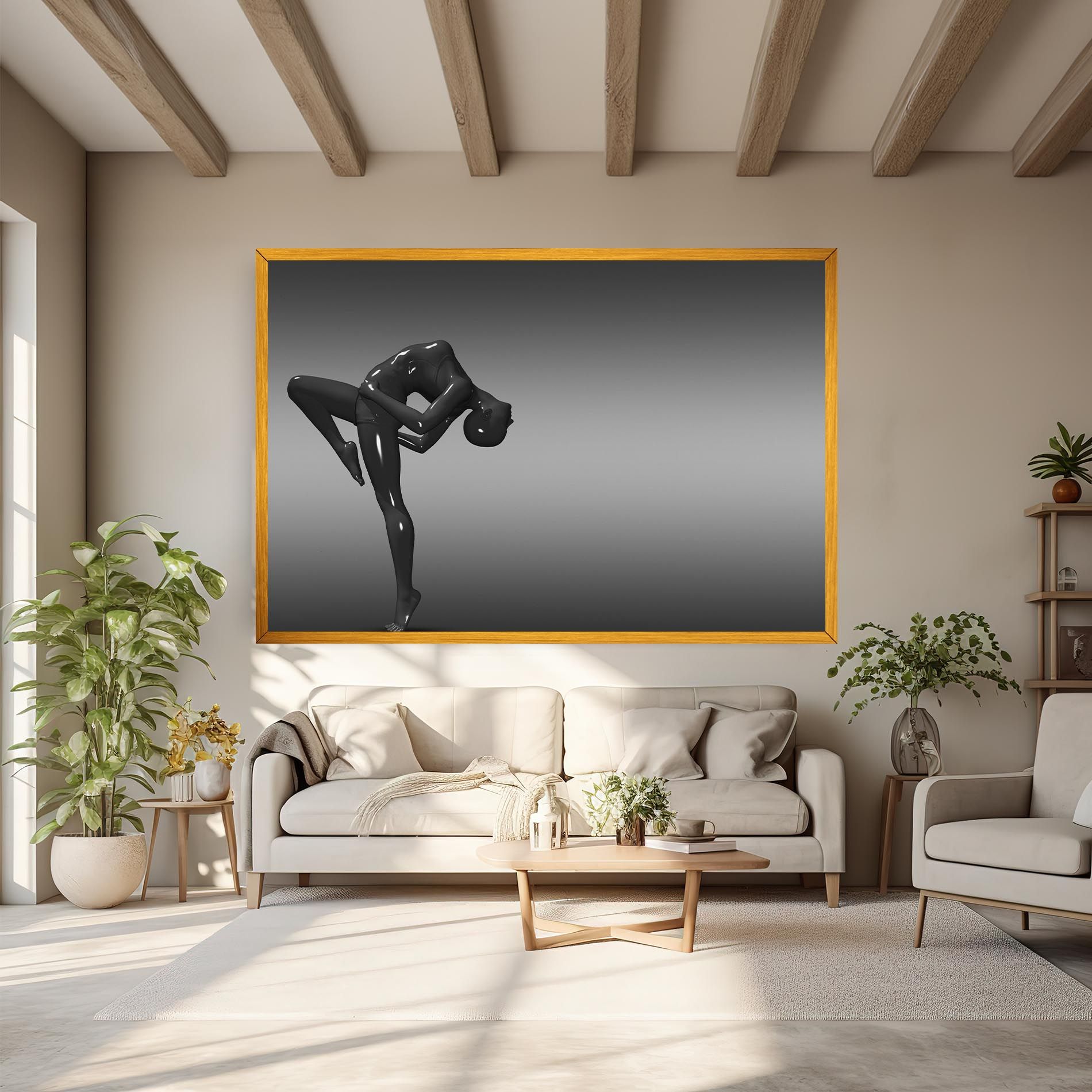 Black Glossy Female Dancer mockup 6