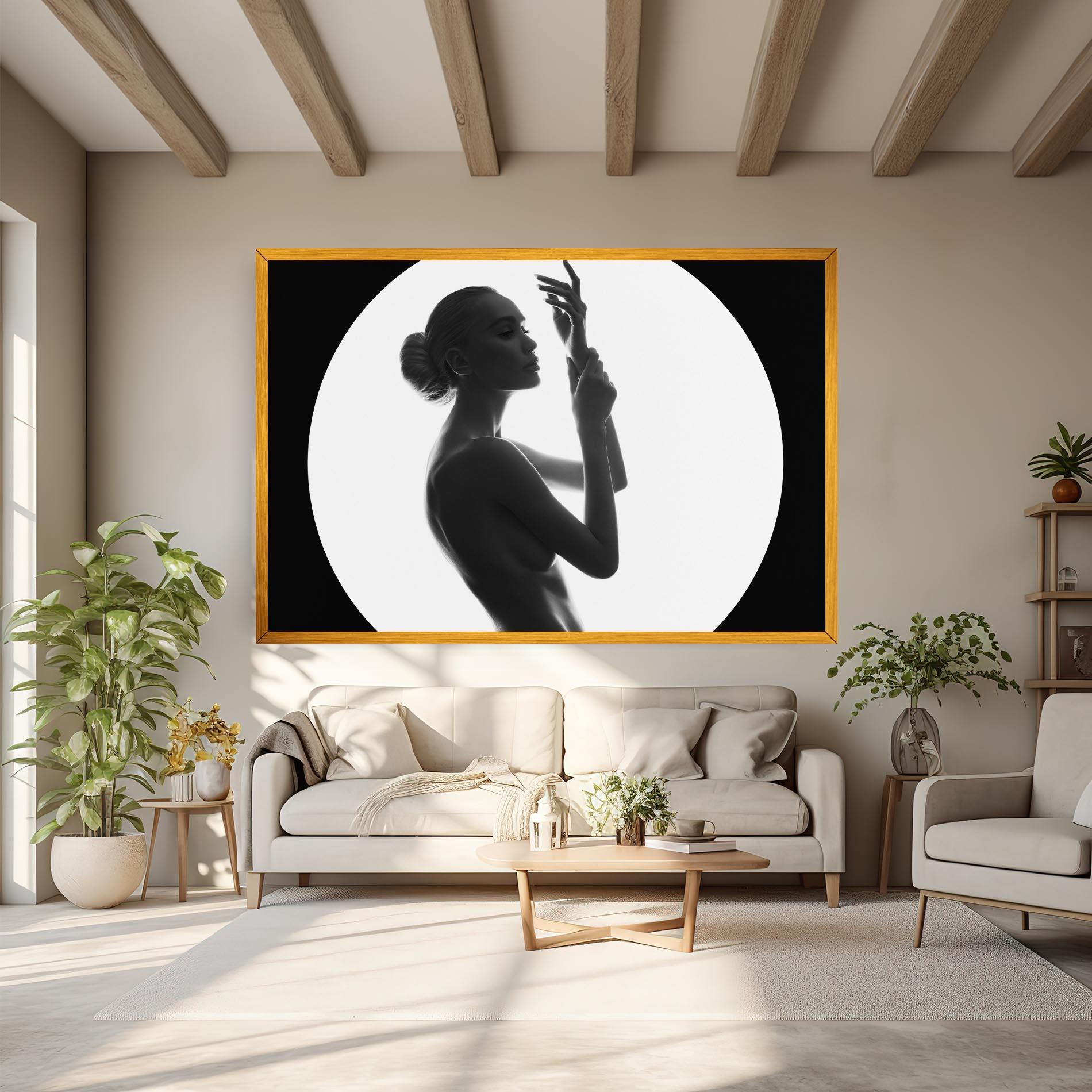 Vászonkép Circle Woman Body mockup 6