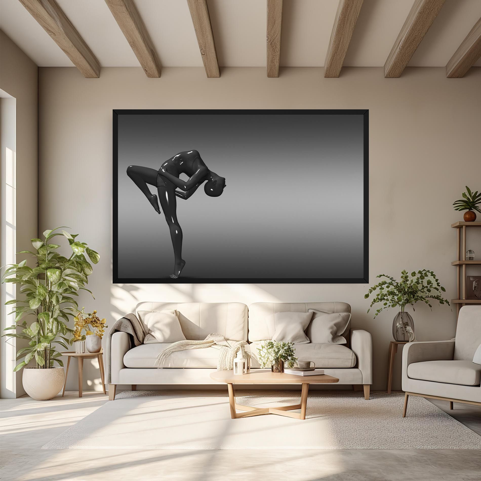 Black Glossy Female Dancer mockup 6