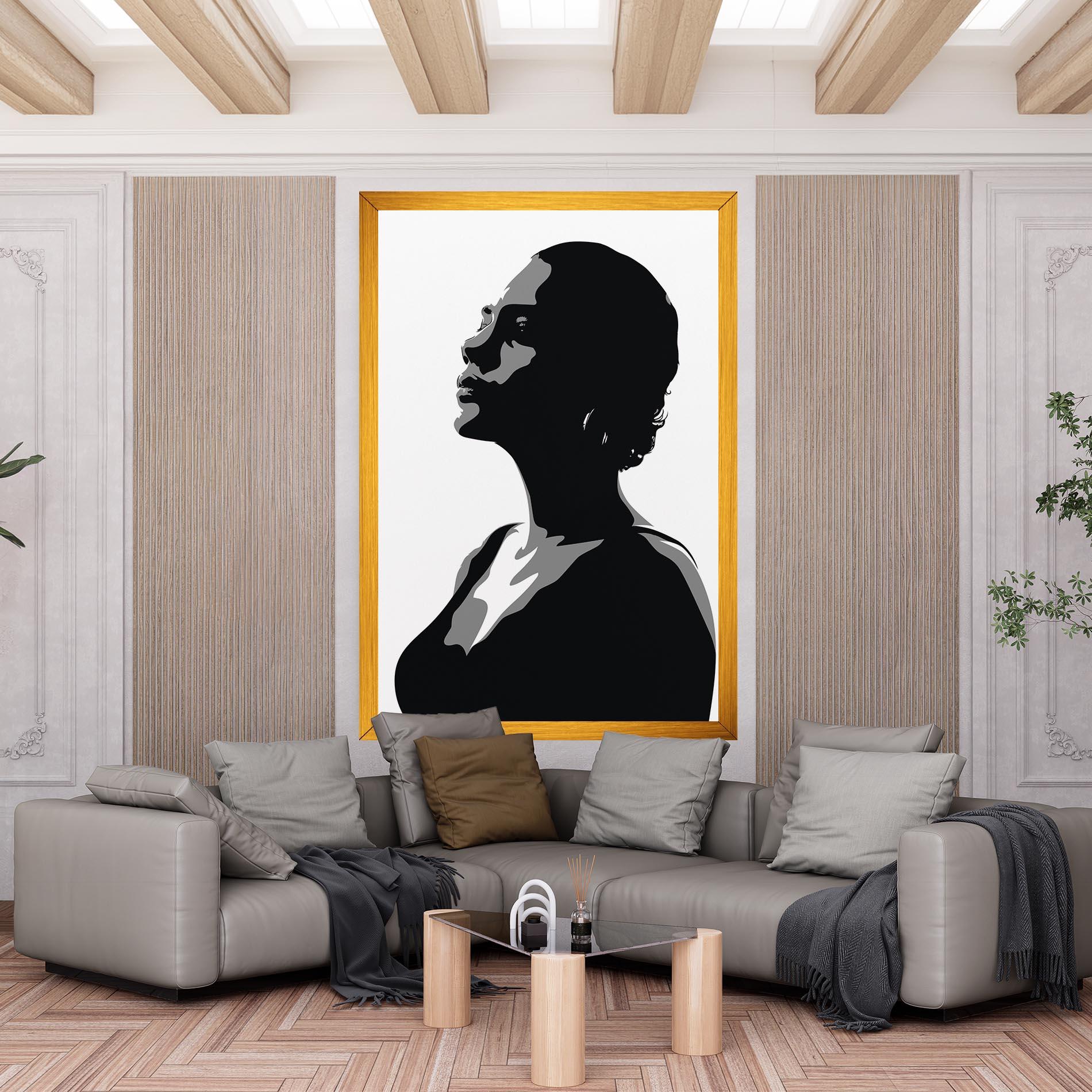 Vászonkép Black Woman Shilouette mockup 6