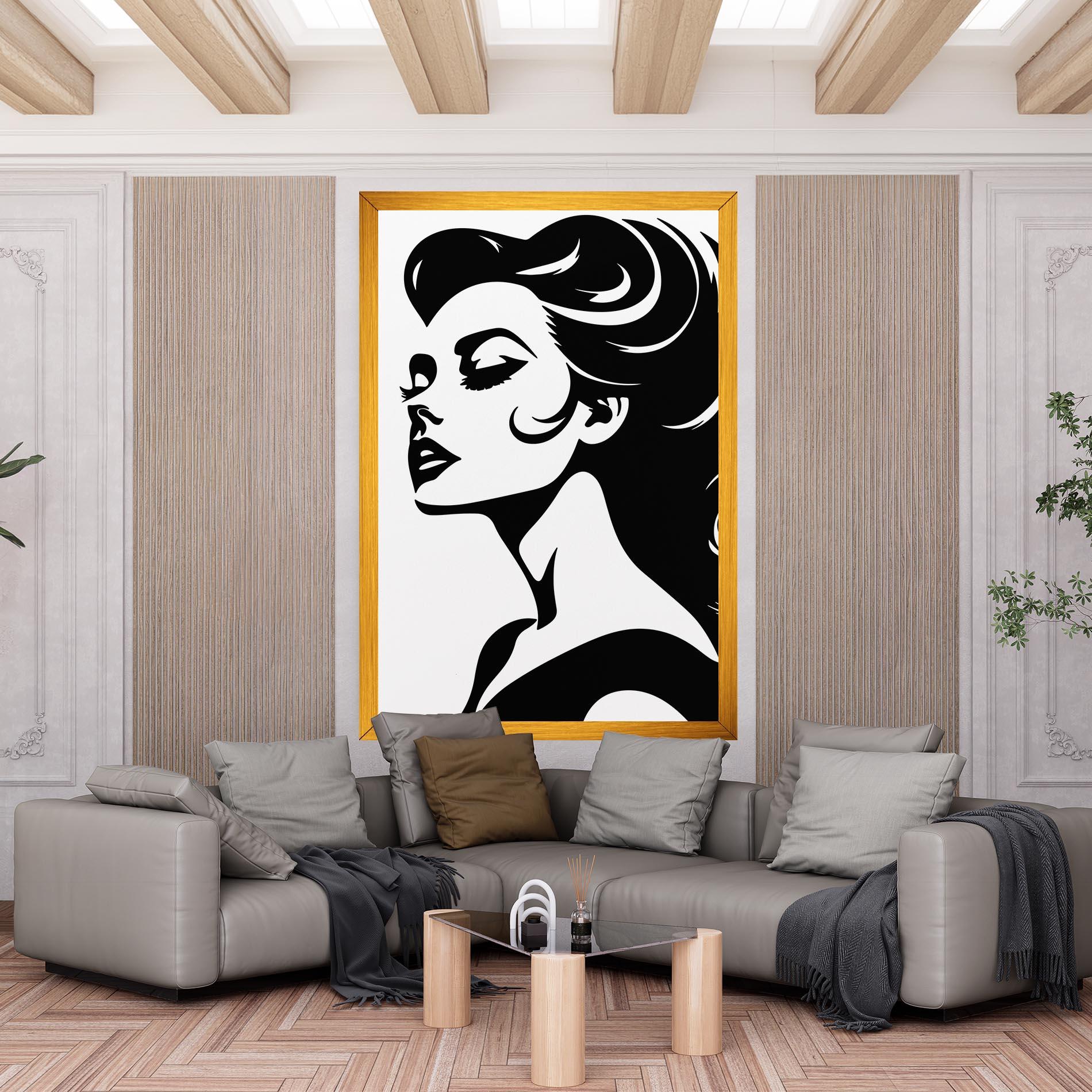 Vászonkép Eyeliner Shilouette mockup 6