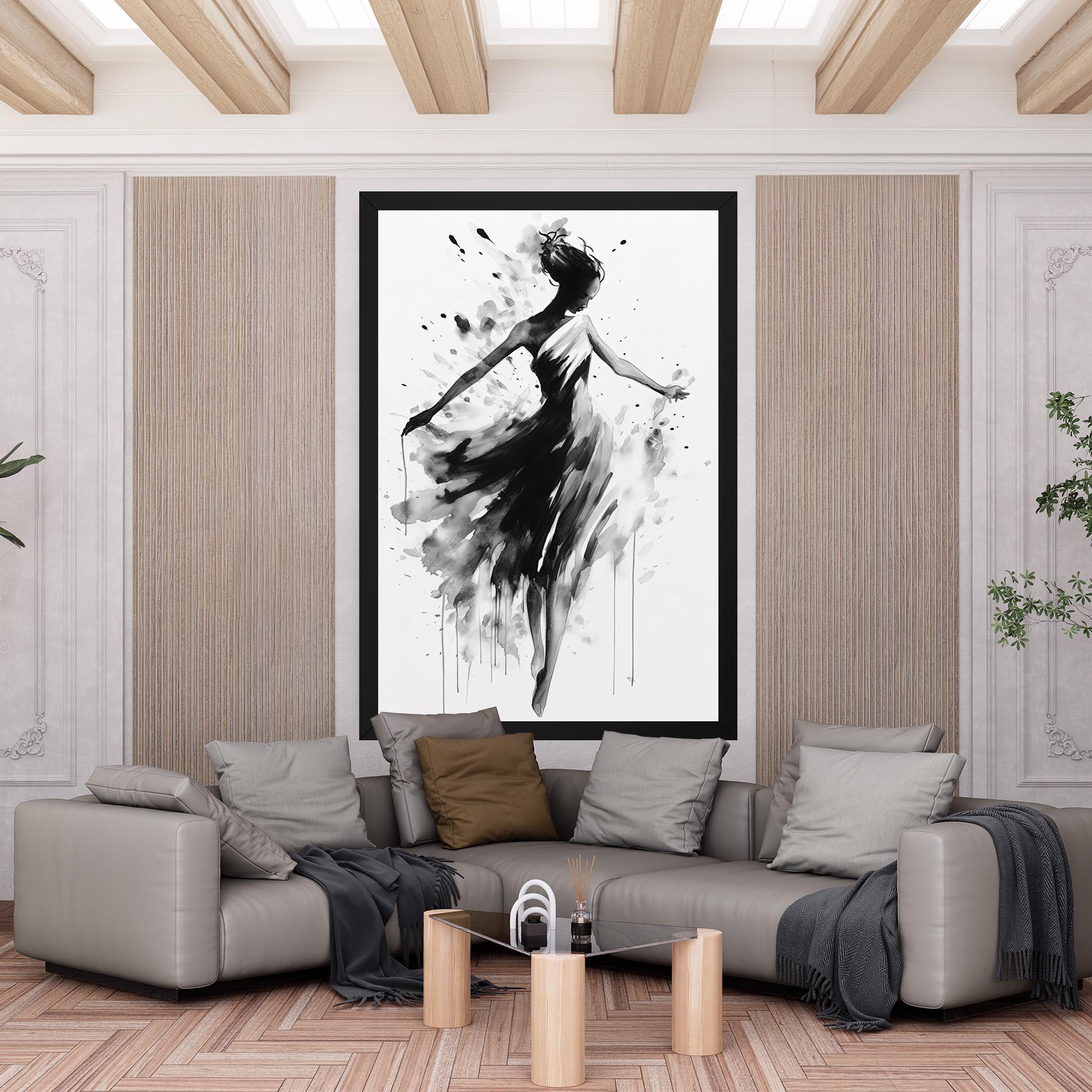 Vászonkép Beautiful Dancing Woman mockup 6