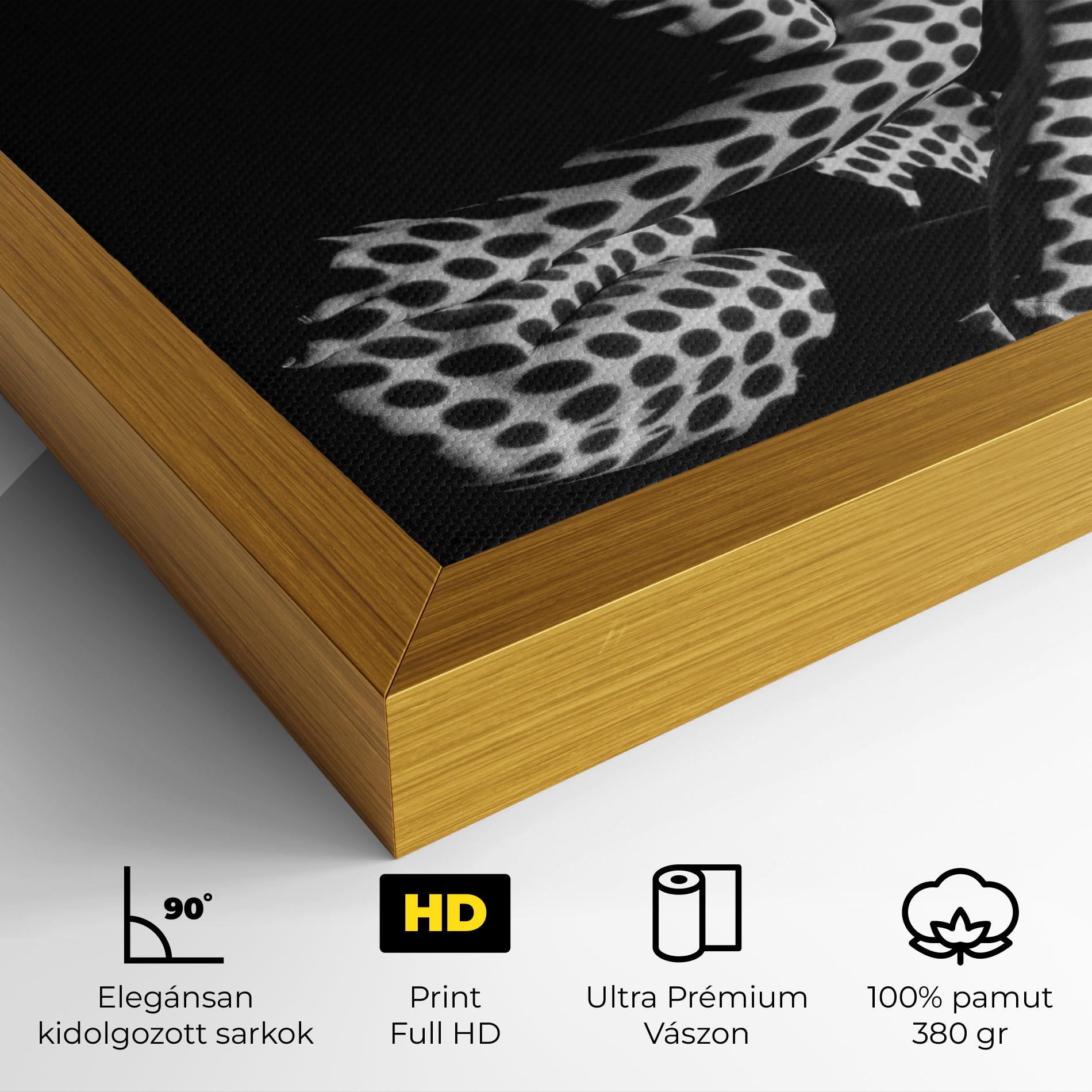 Vászonkép Black White Pattern Woman mockup 4