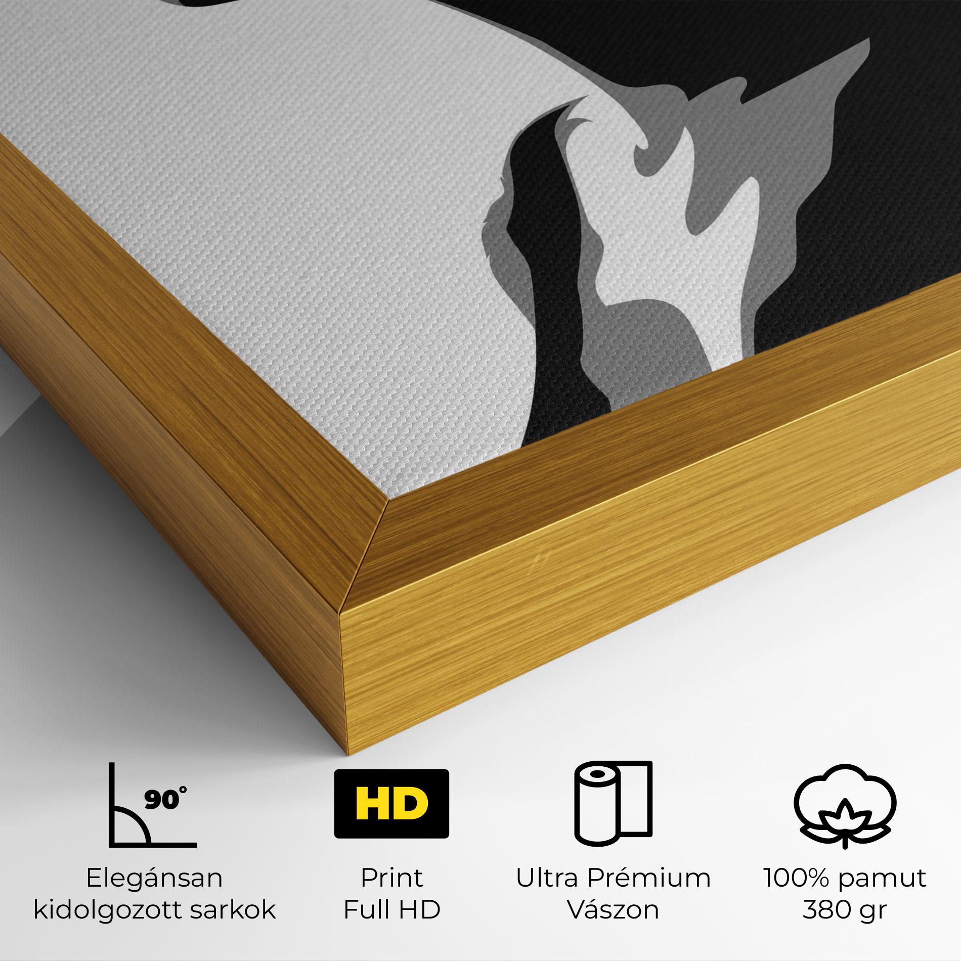 Vászonkép Black Woman Shilouette mockup 4