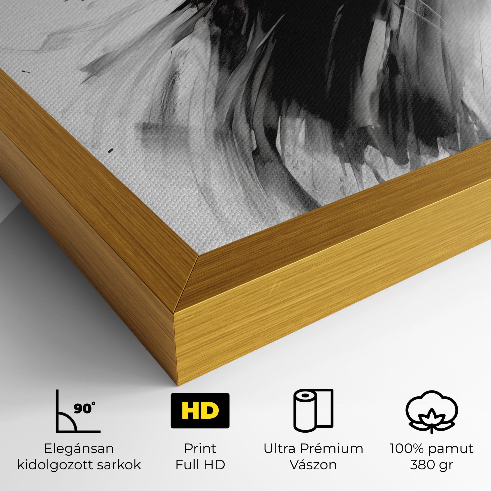 Vászonkép Dancing Woman Drawn mockup 4