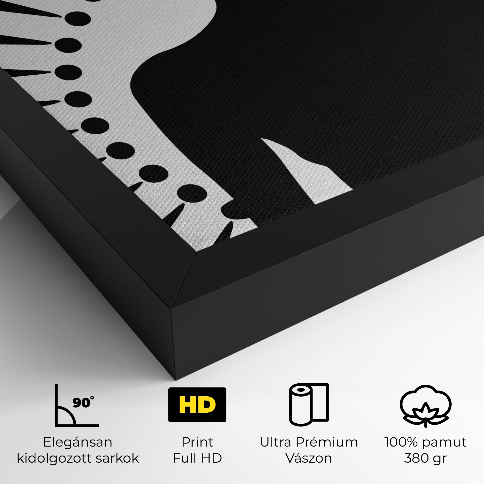 Vászonkép Black Shilouette Lady mockup 4