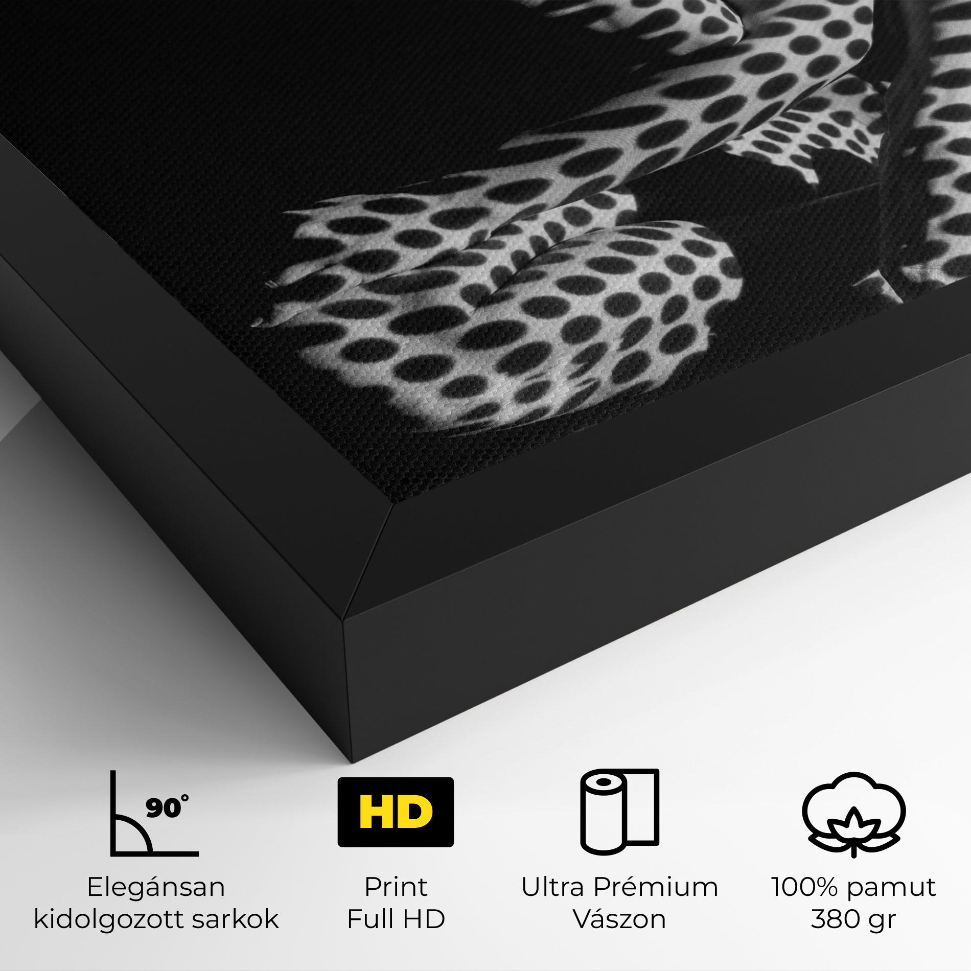 Vászonkép Black White Pattern Woman mockup 4