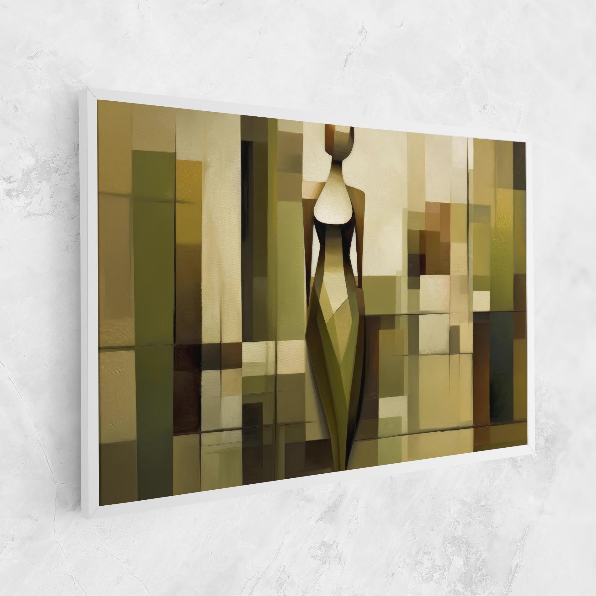 Vászonkép Olive Green Shilouete mockup 1