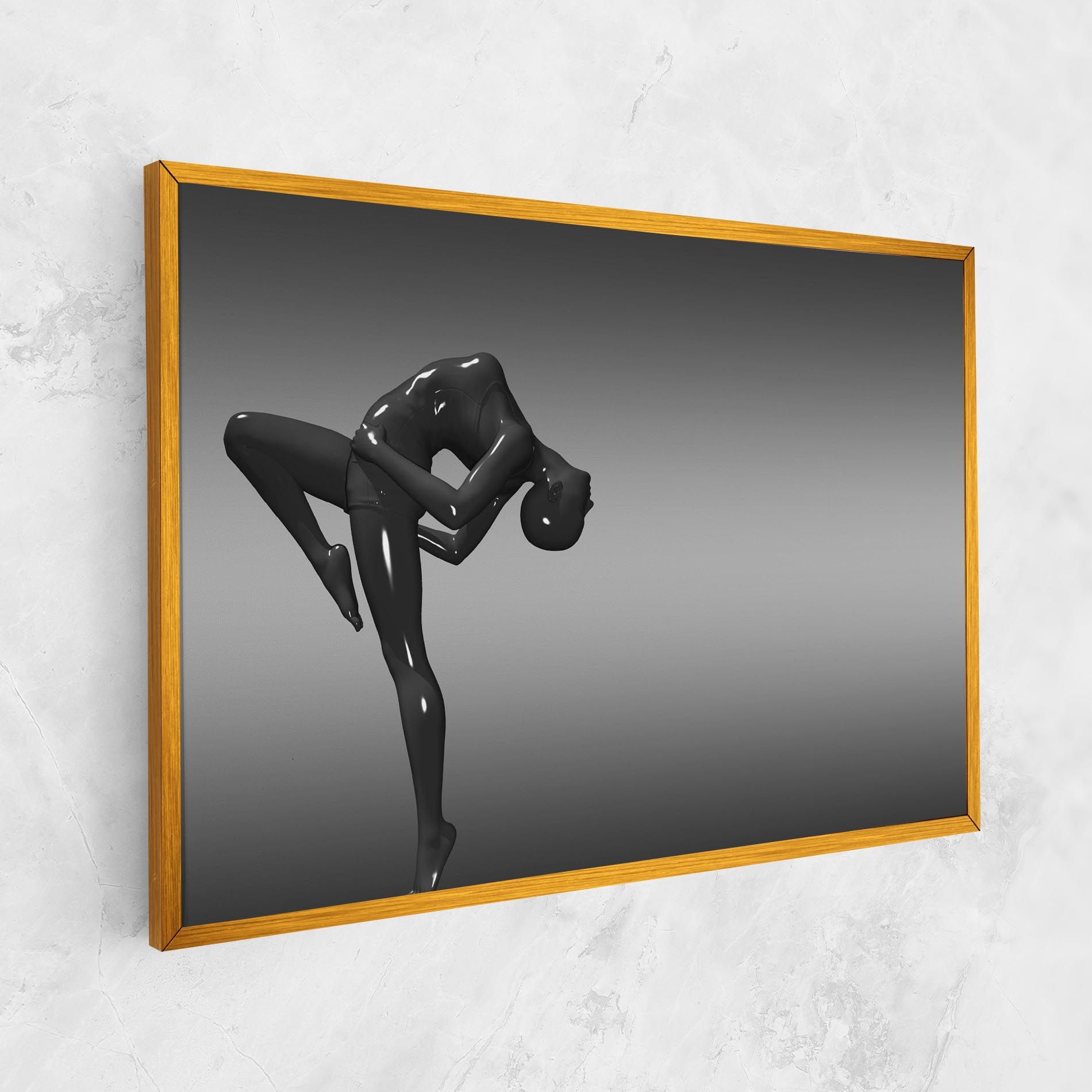 Black Glossy Female Dancer mockup 1