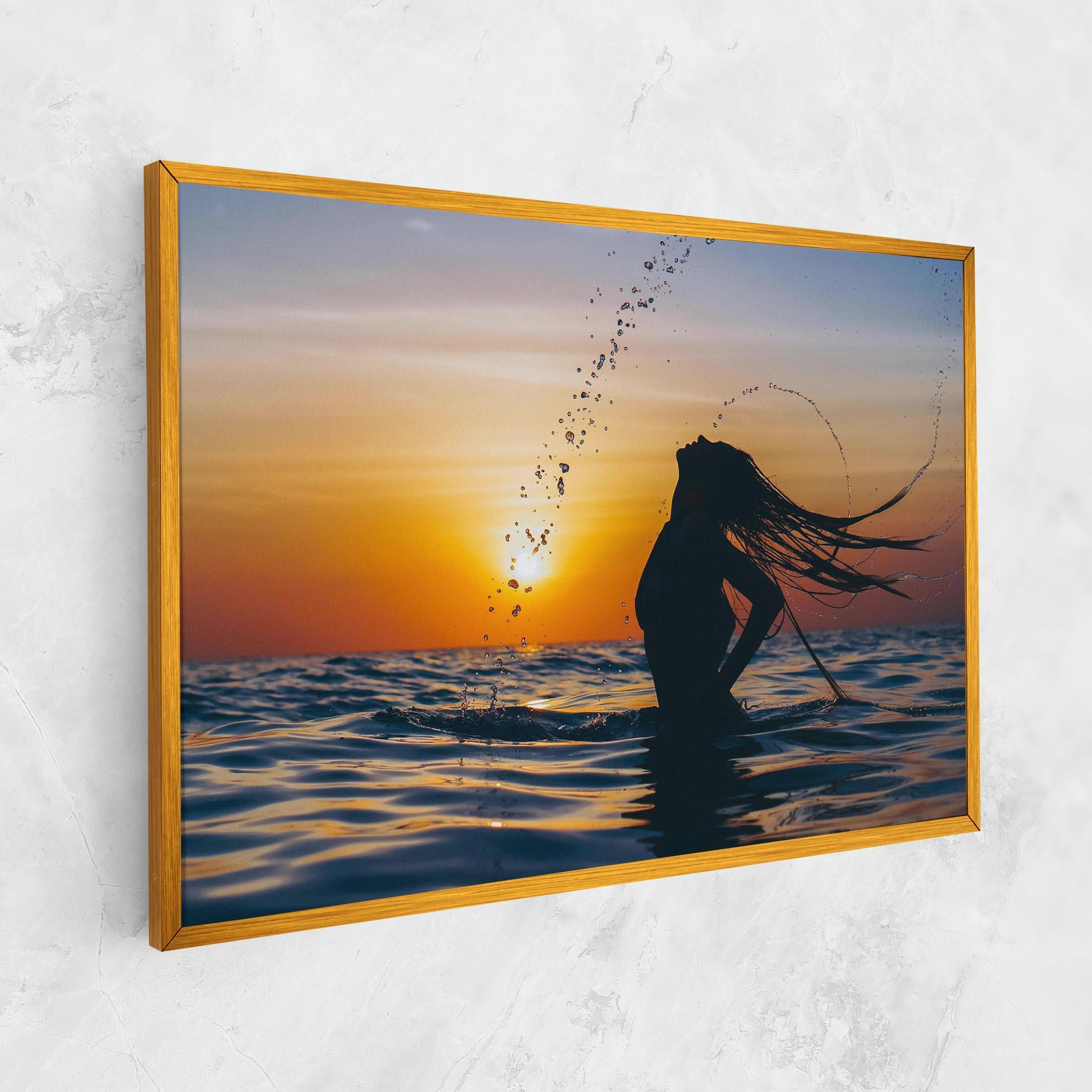 Vászonkép Ocean Woman Shilouette mockup 1