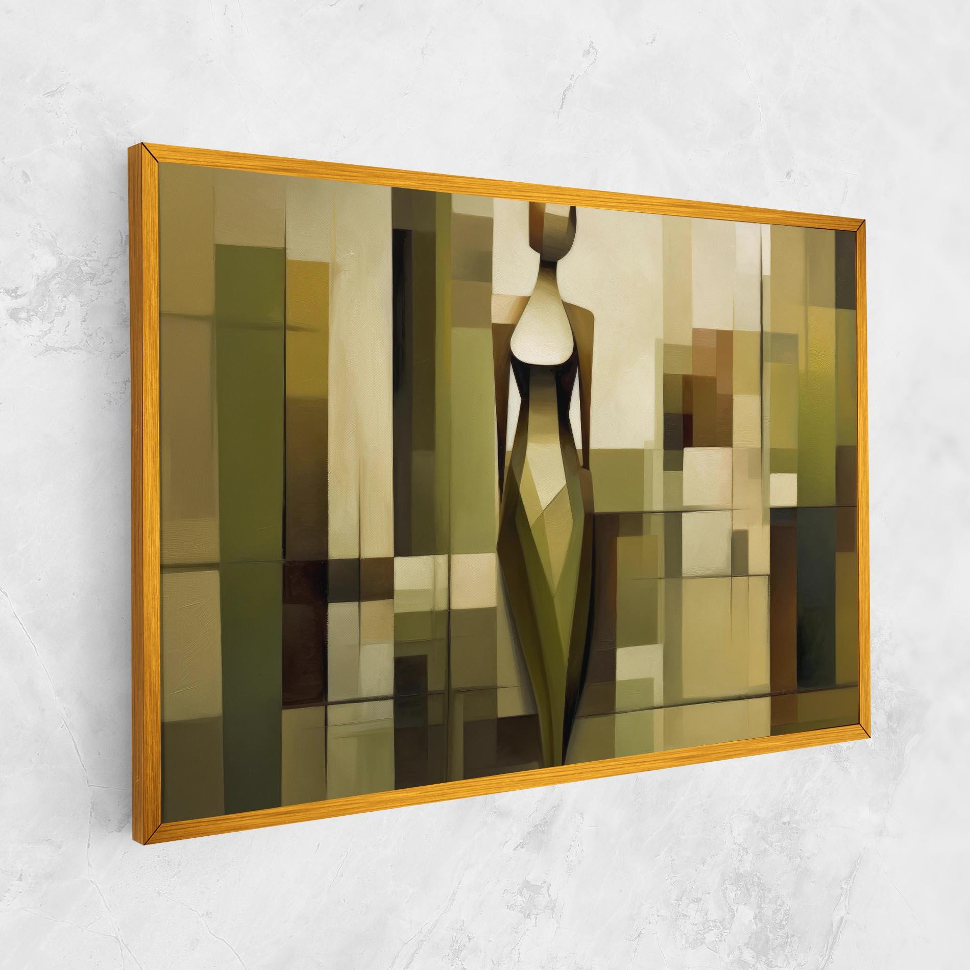 Vászonkép Olive Green Shilouete mockup 1