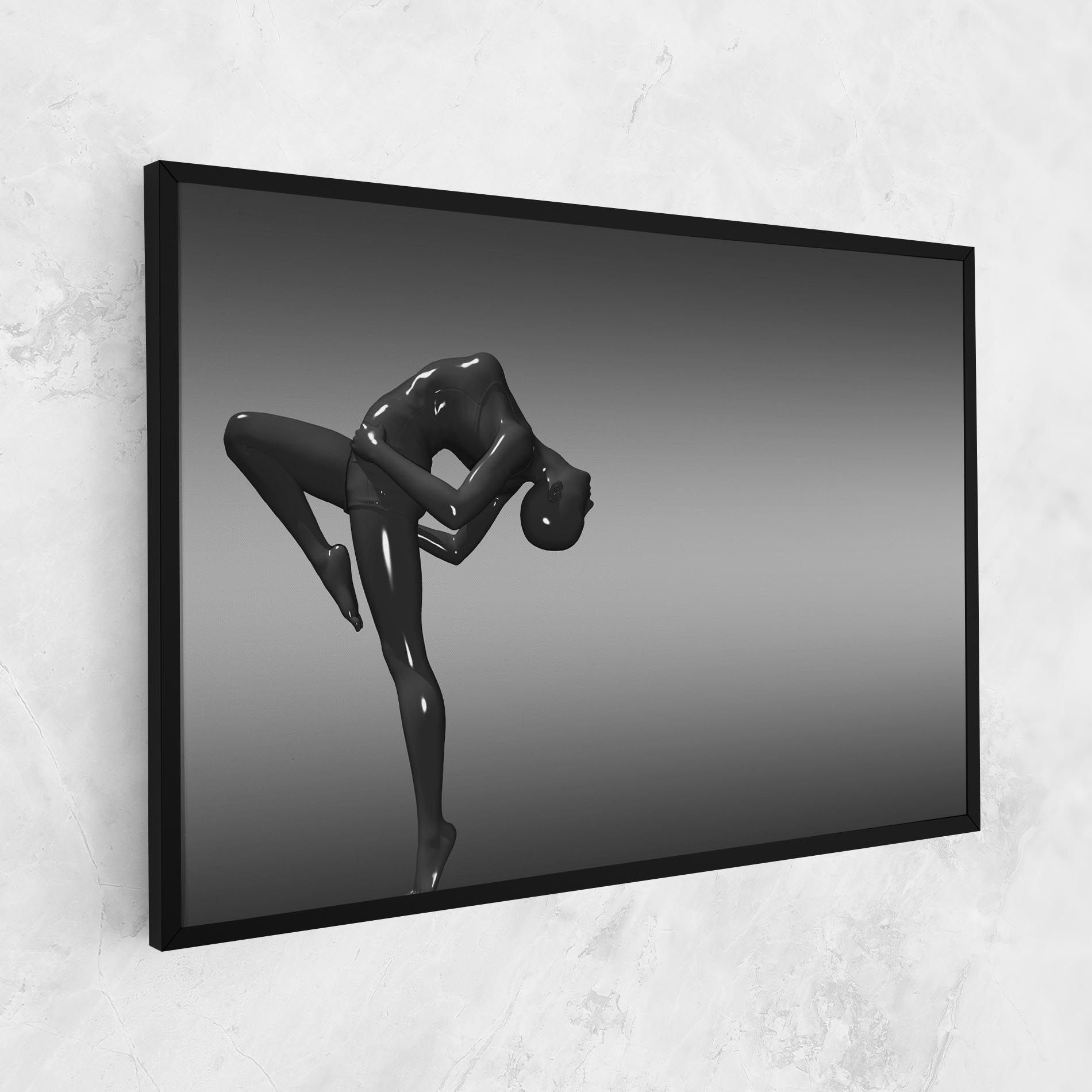 Black Glossy Female Dancer mockup 1