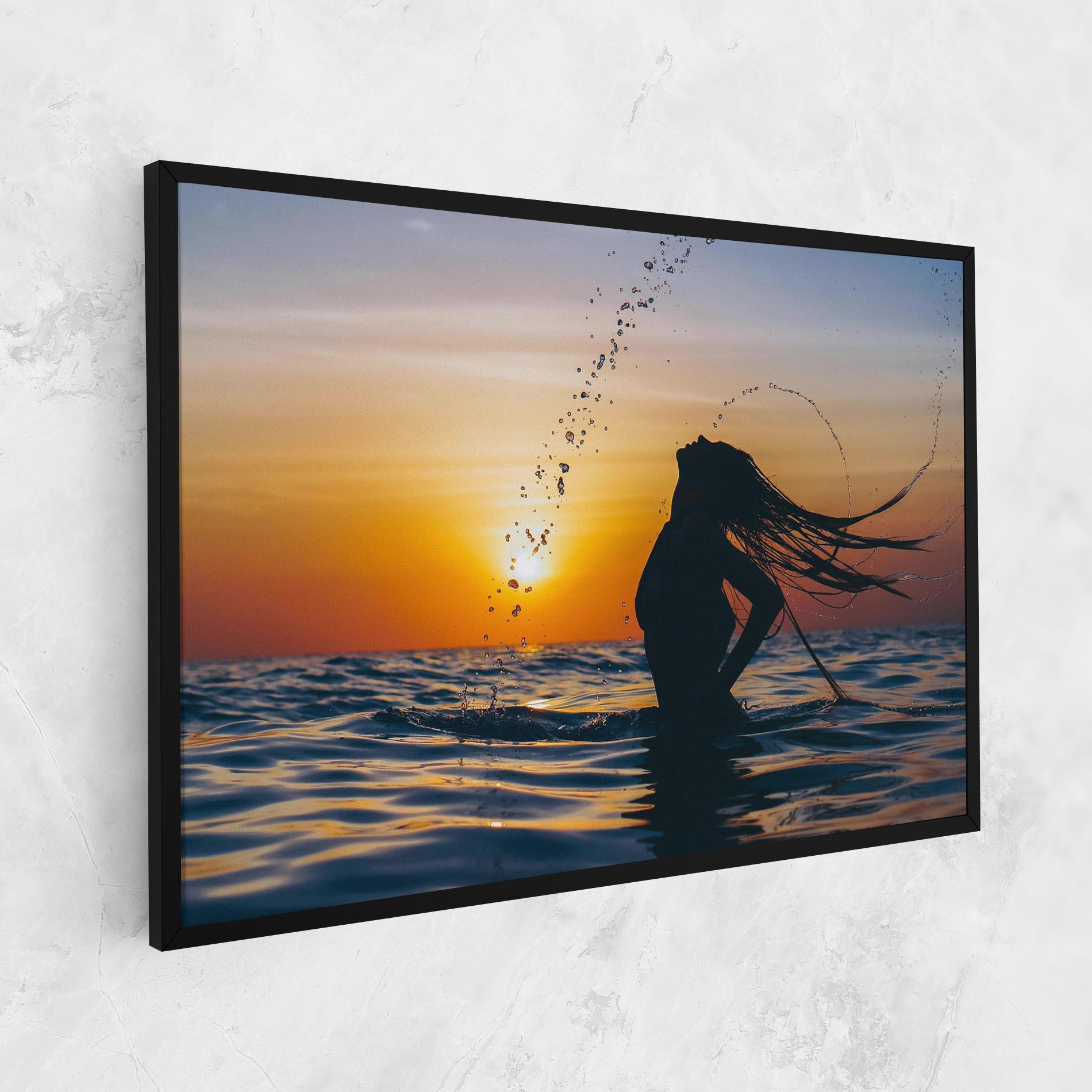 Vászonkép Ocean Woman Shilouette mockup 1