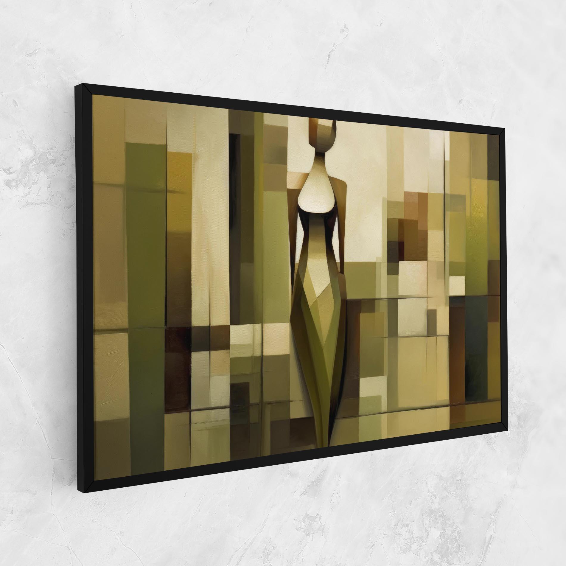 Vászonkép Olive Green Shilouete mockup 1