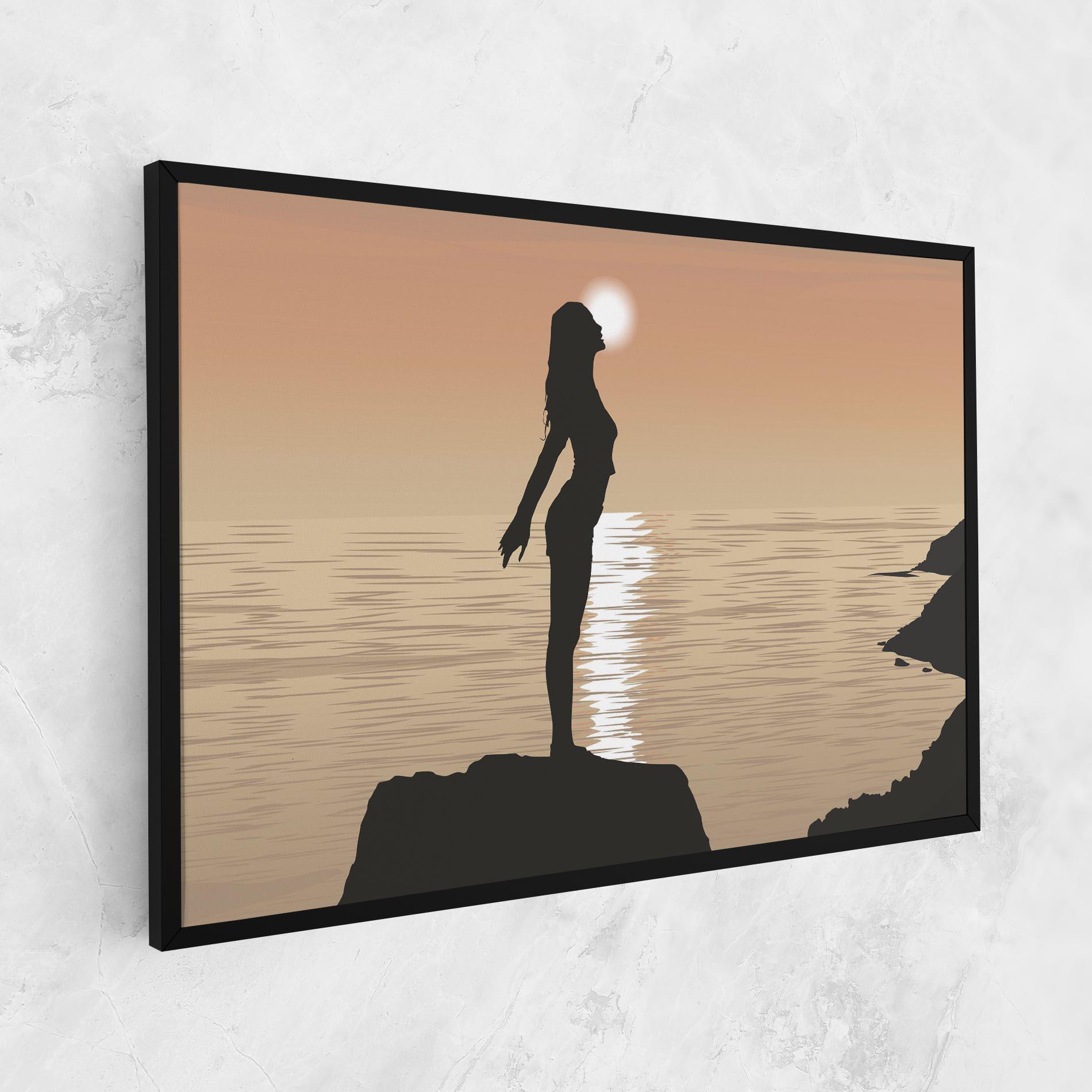 Vászonkép Water Girl Shilouette mockup 1