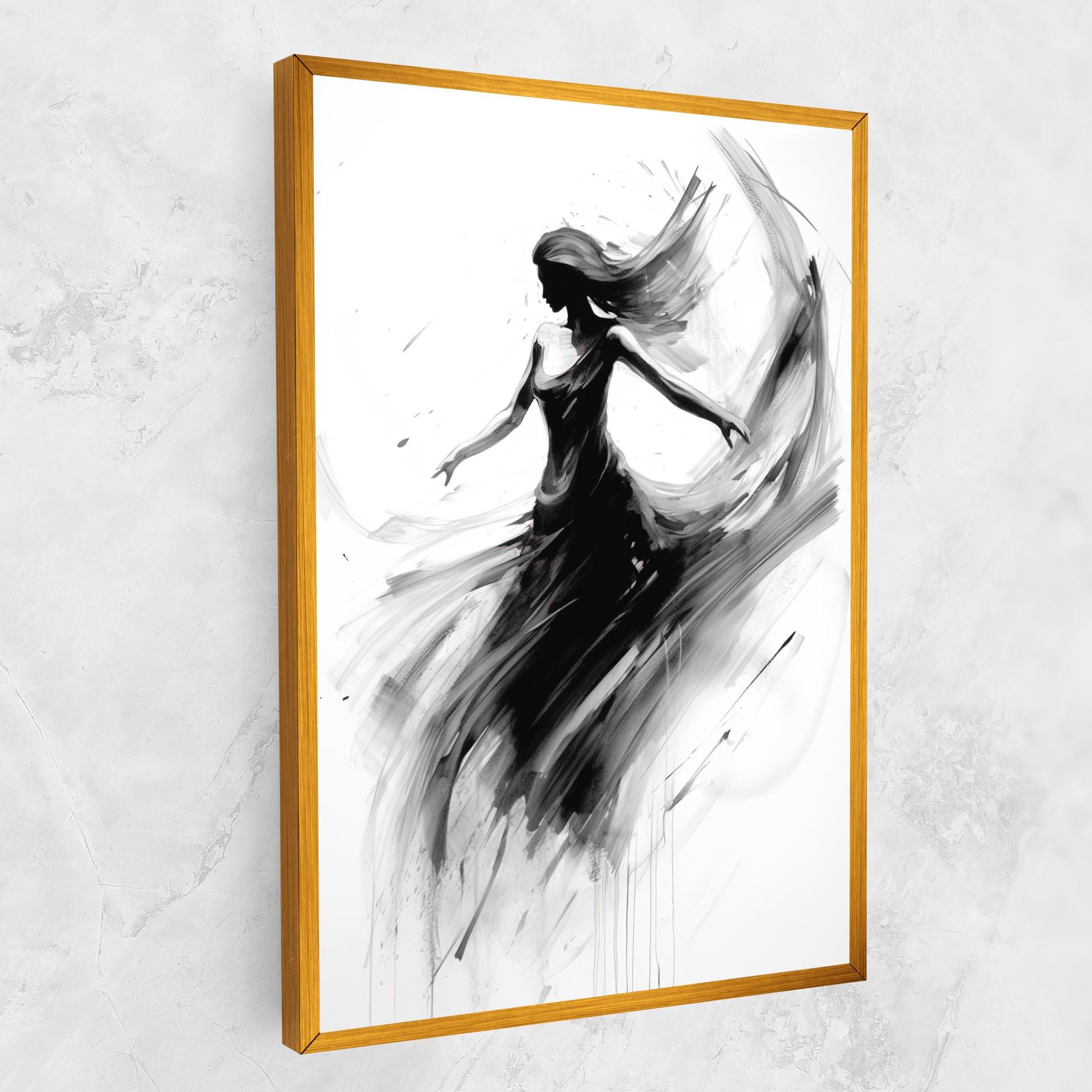 Vászonkép Dancing Woman Drawn mockup 1