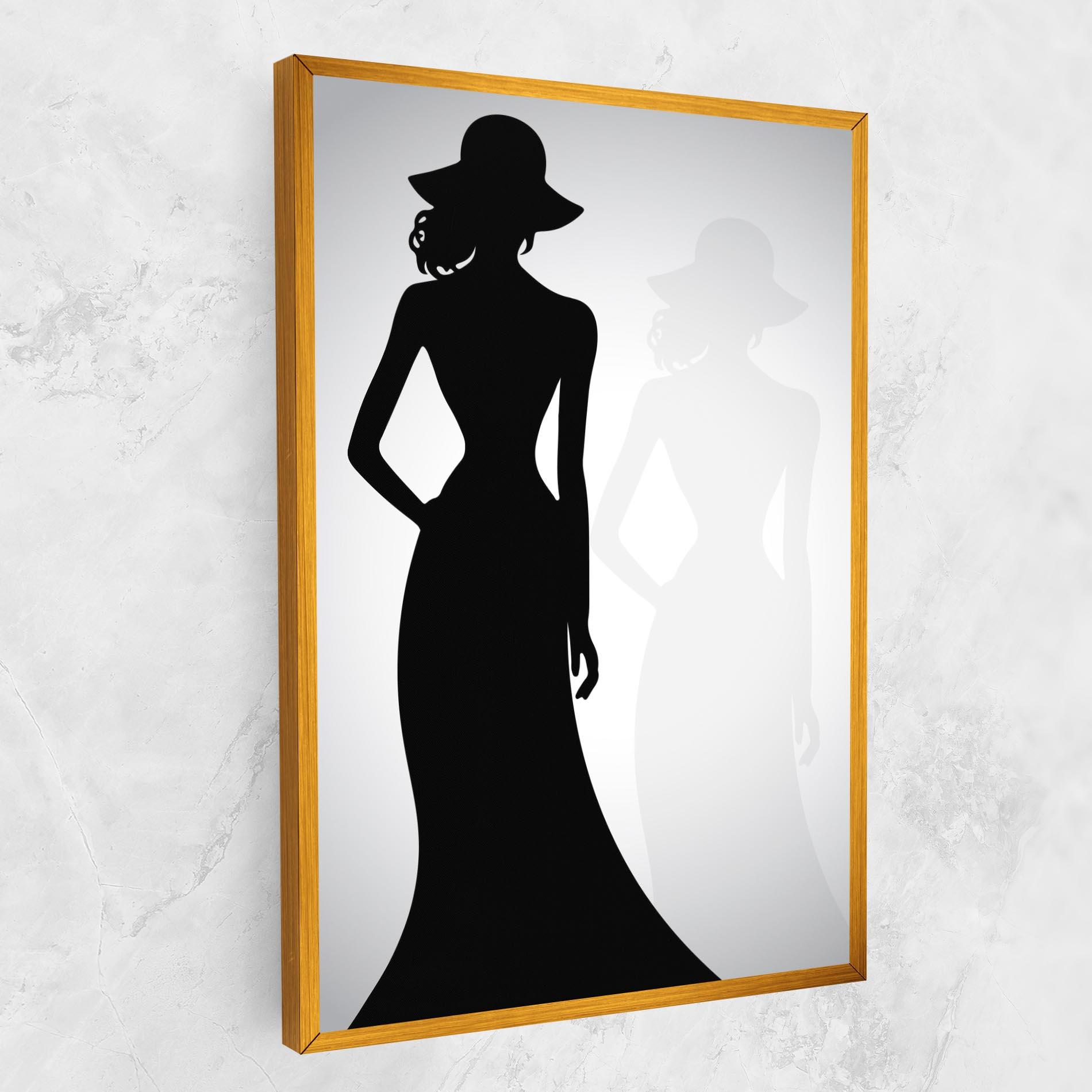 Vászonkép Silhouette Lady mockup 1