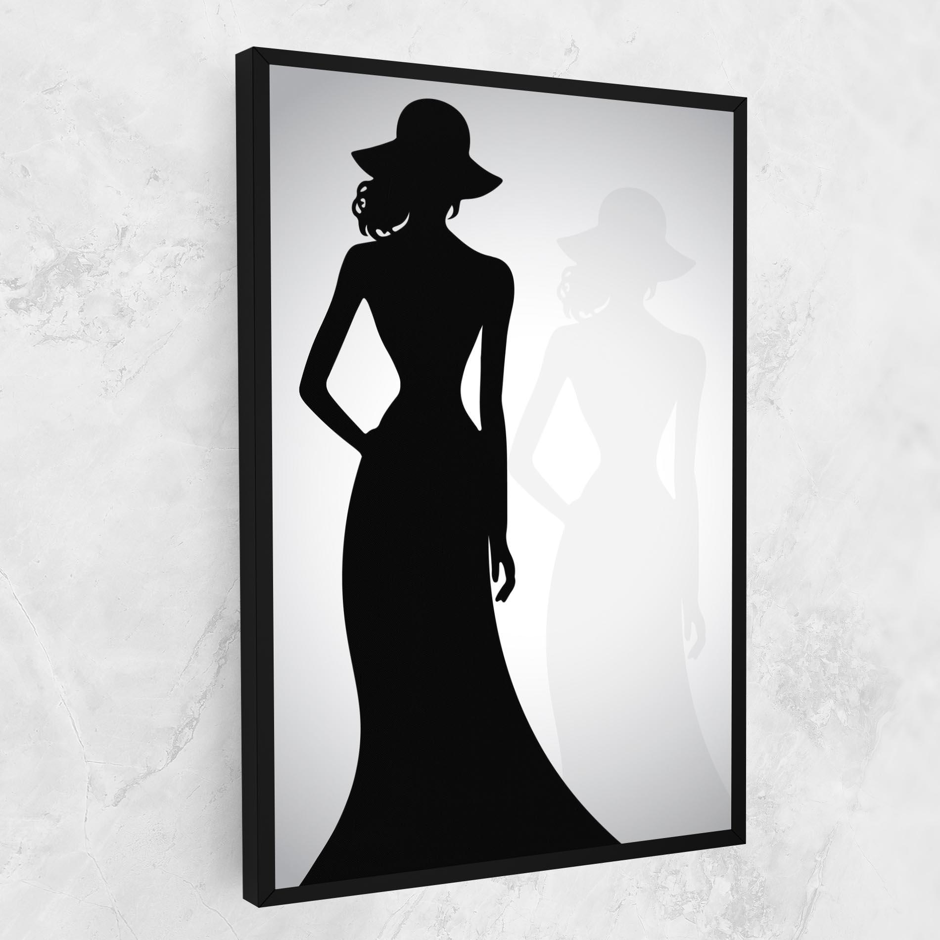 Vászonkép Silhouette Lady mockup 1