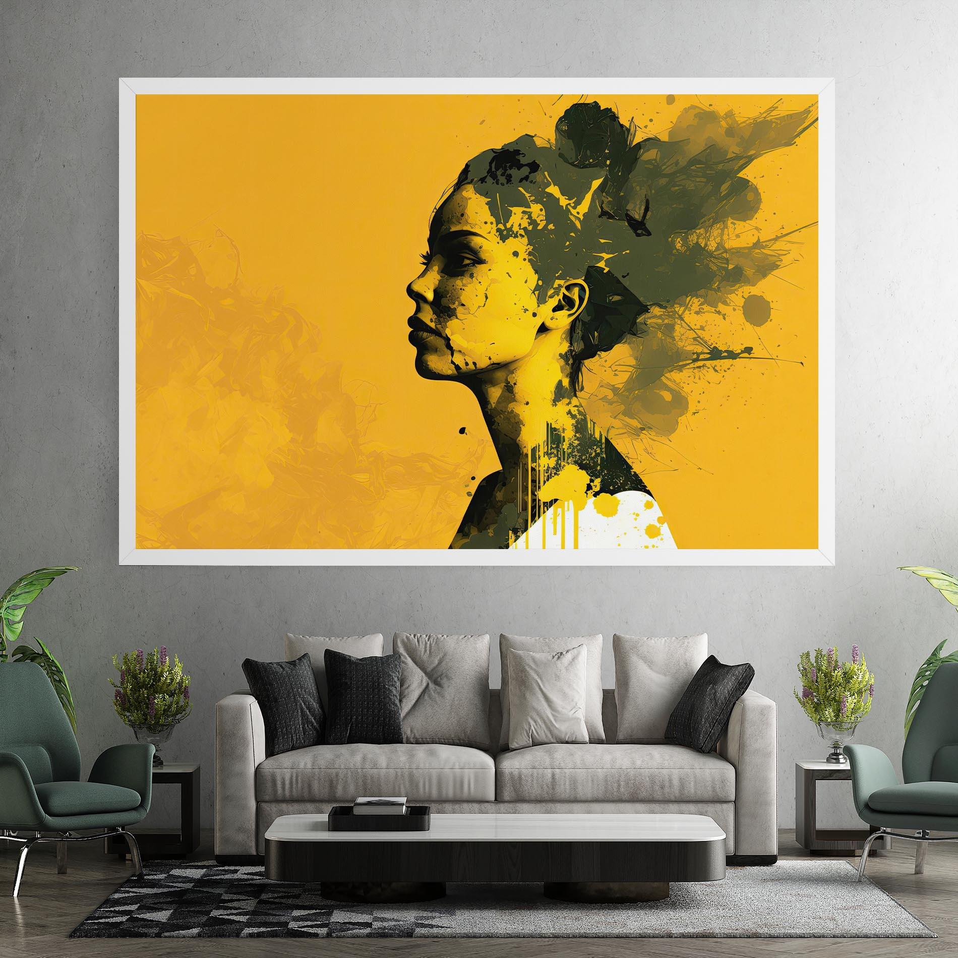Vászonkép Thinking Yellow mockup 7
