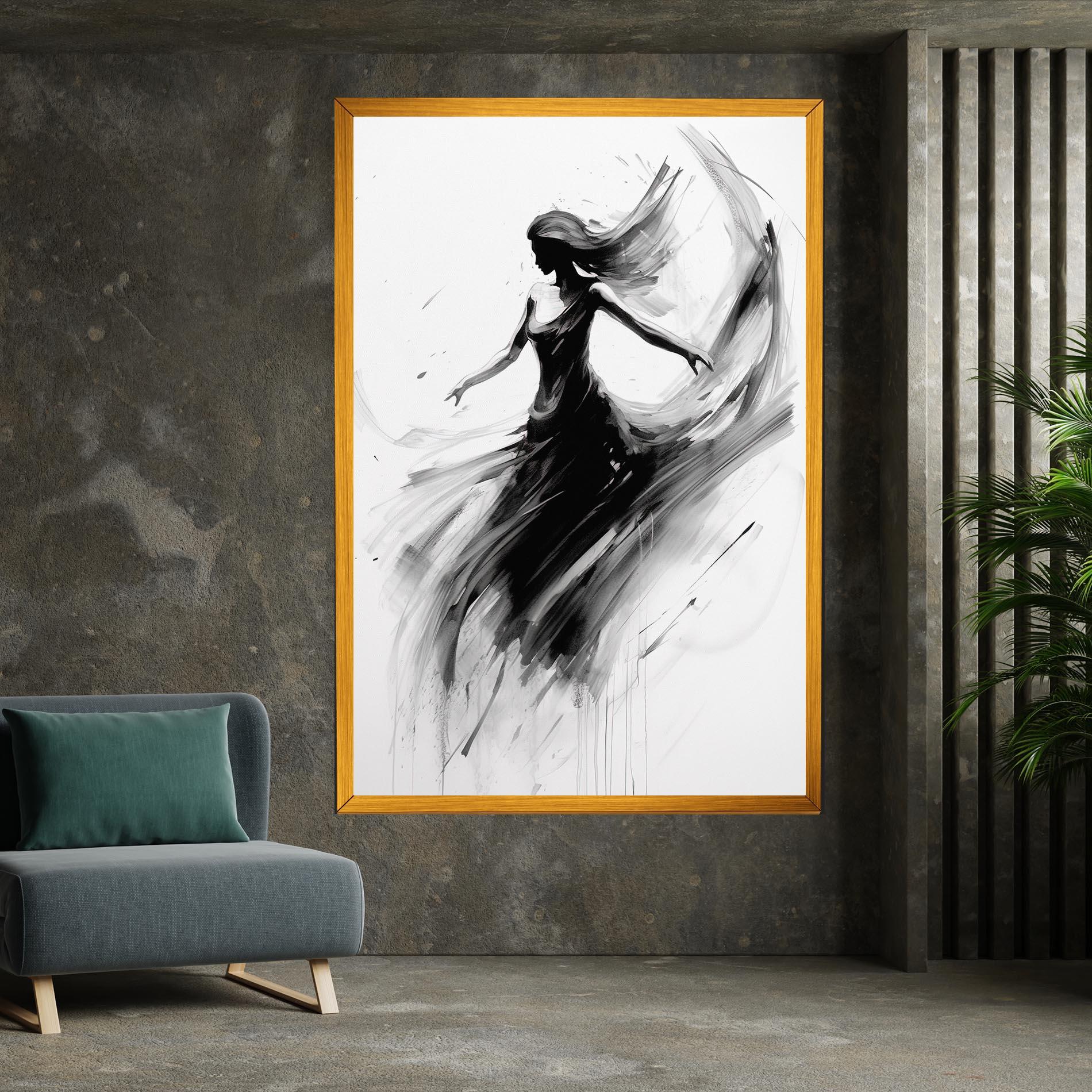 Vászonkép Dancing Woman Drawn mockup 7
