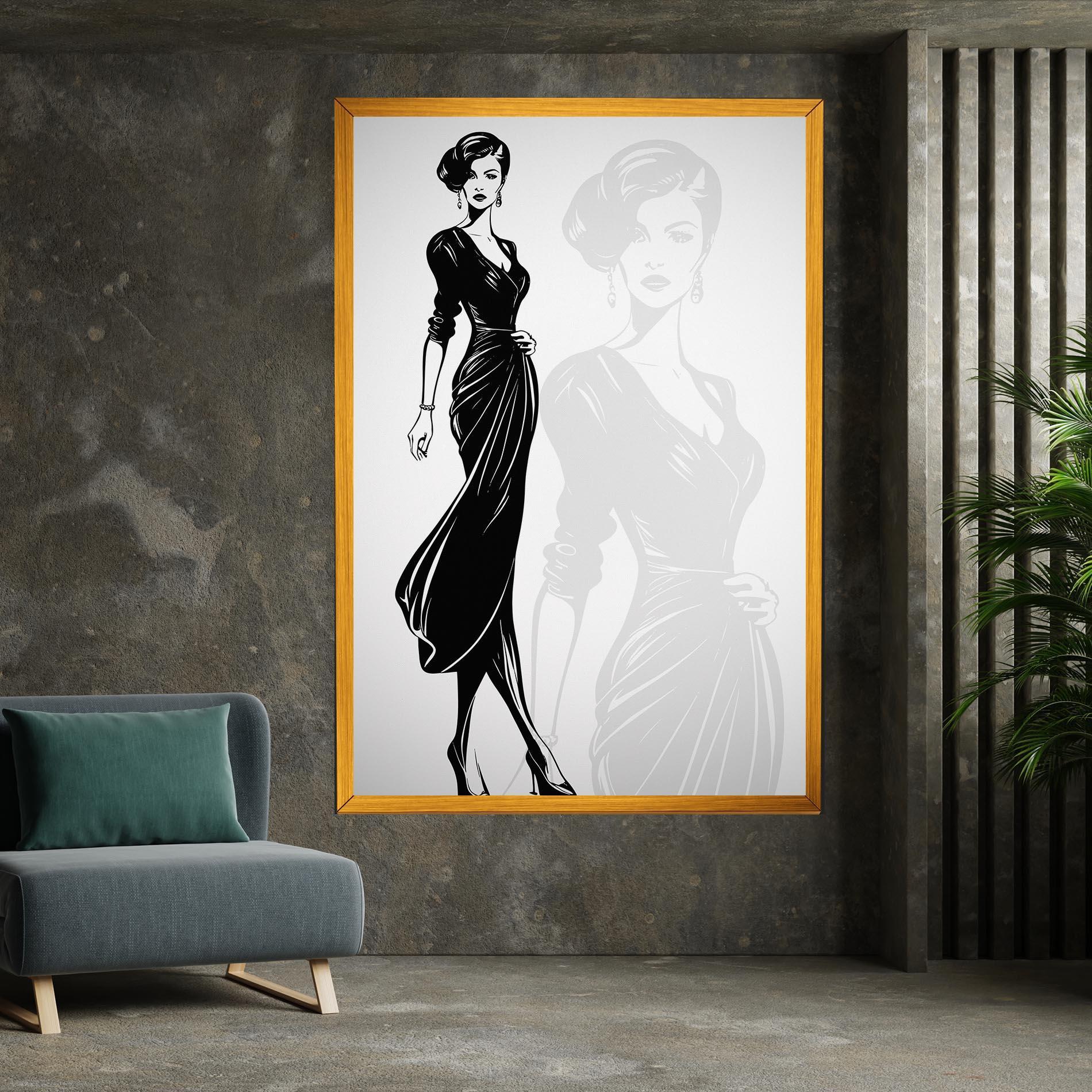 Vászonkép Lady Shilouette mockup 7