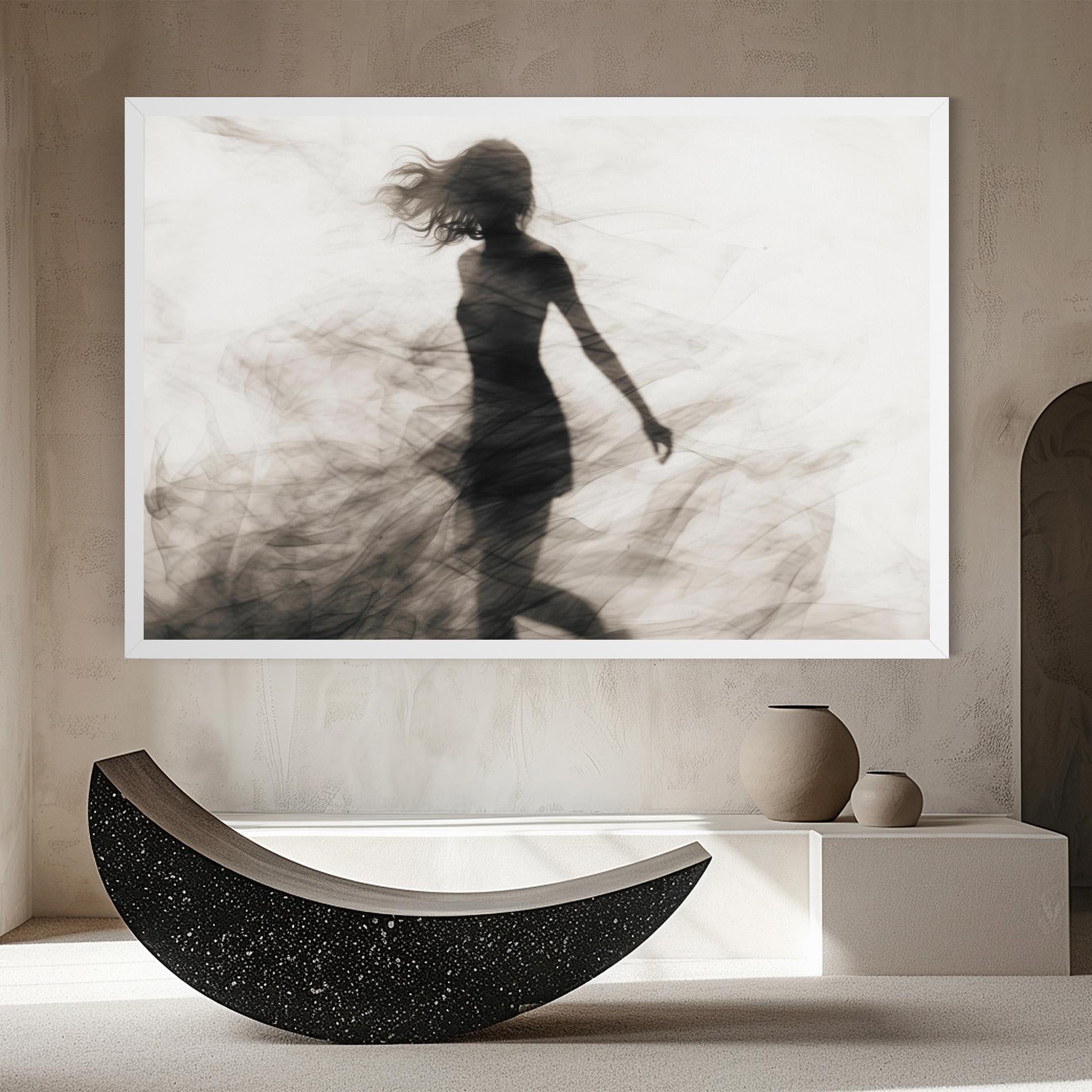 Vászonkép Smoke Girl Shilouette mockup 8