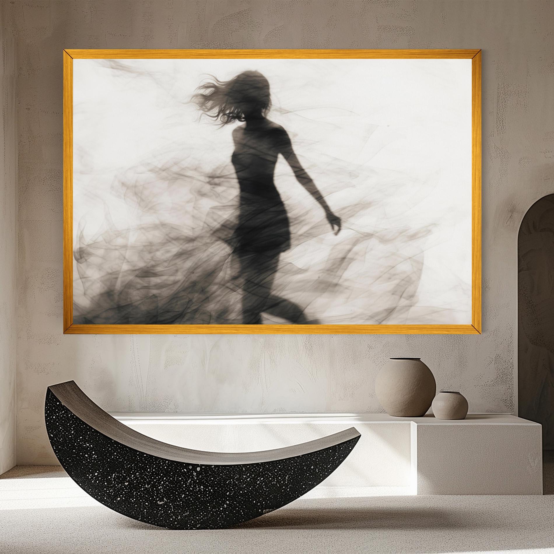 Vászonkép Smoke Girl Shilouette mockup 8