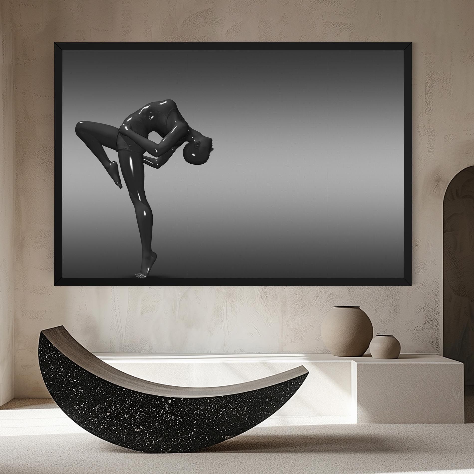 Black Glossy Female Dancer mockup 8