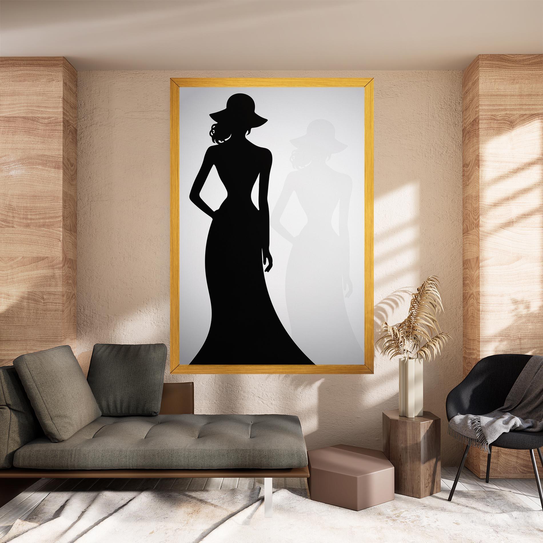 Vászonkép Silhouette Lady mockup 8