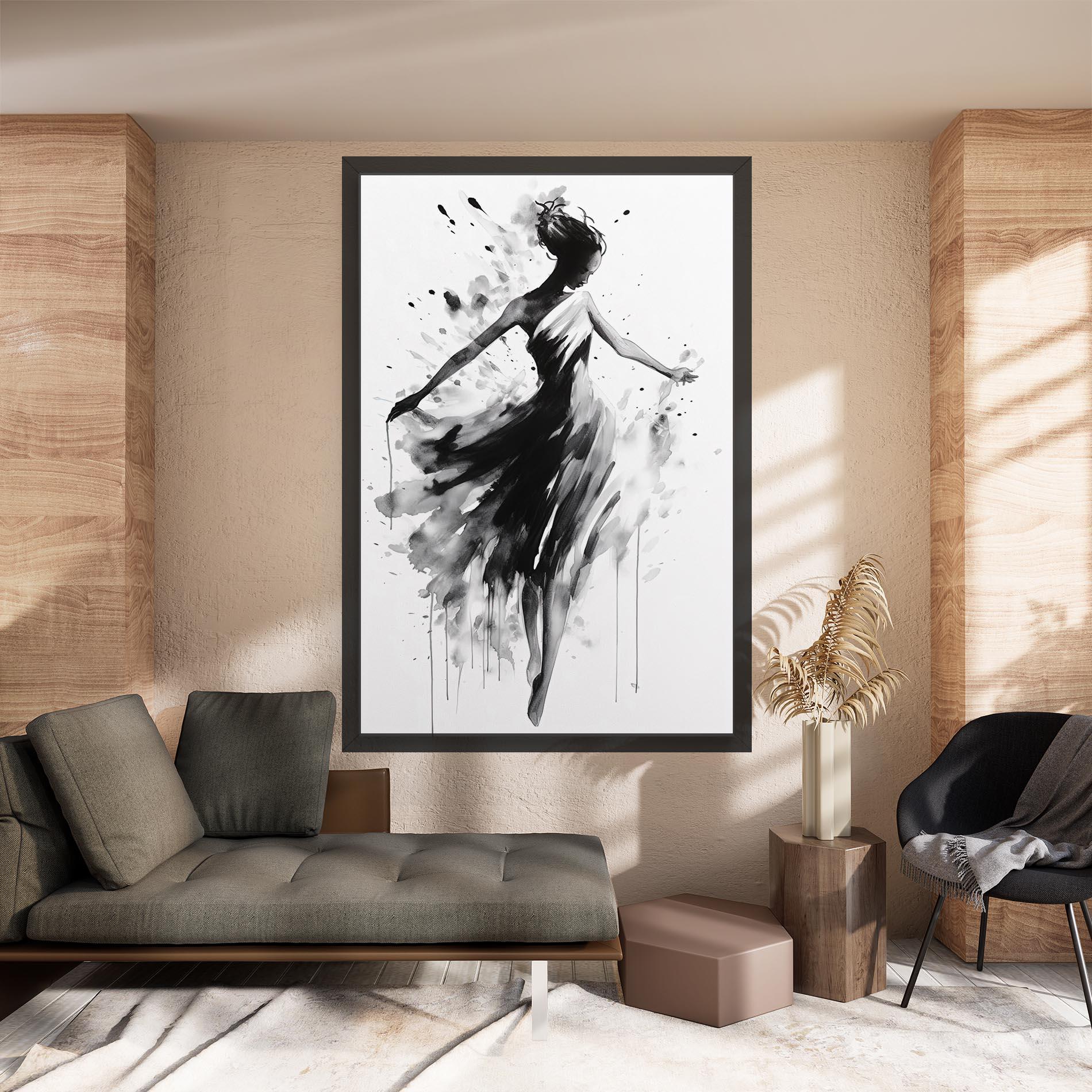 Vászonkép Beautiful Dancing Woman mockup 8
