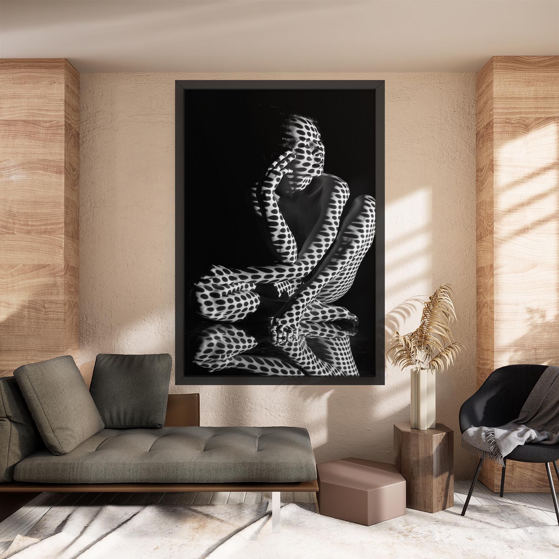 Black White Pattern Woman mockup 8