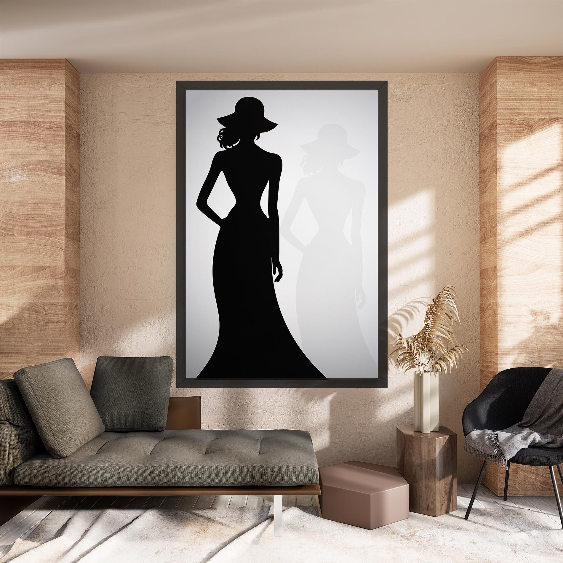 Vászonkép Silhouette Lady mockup 8