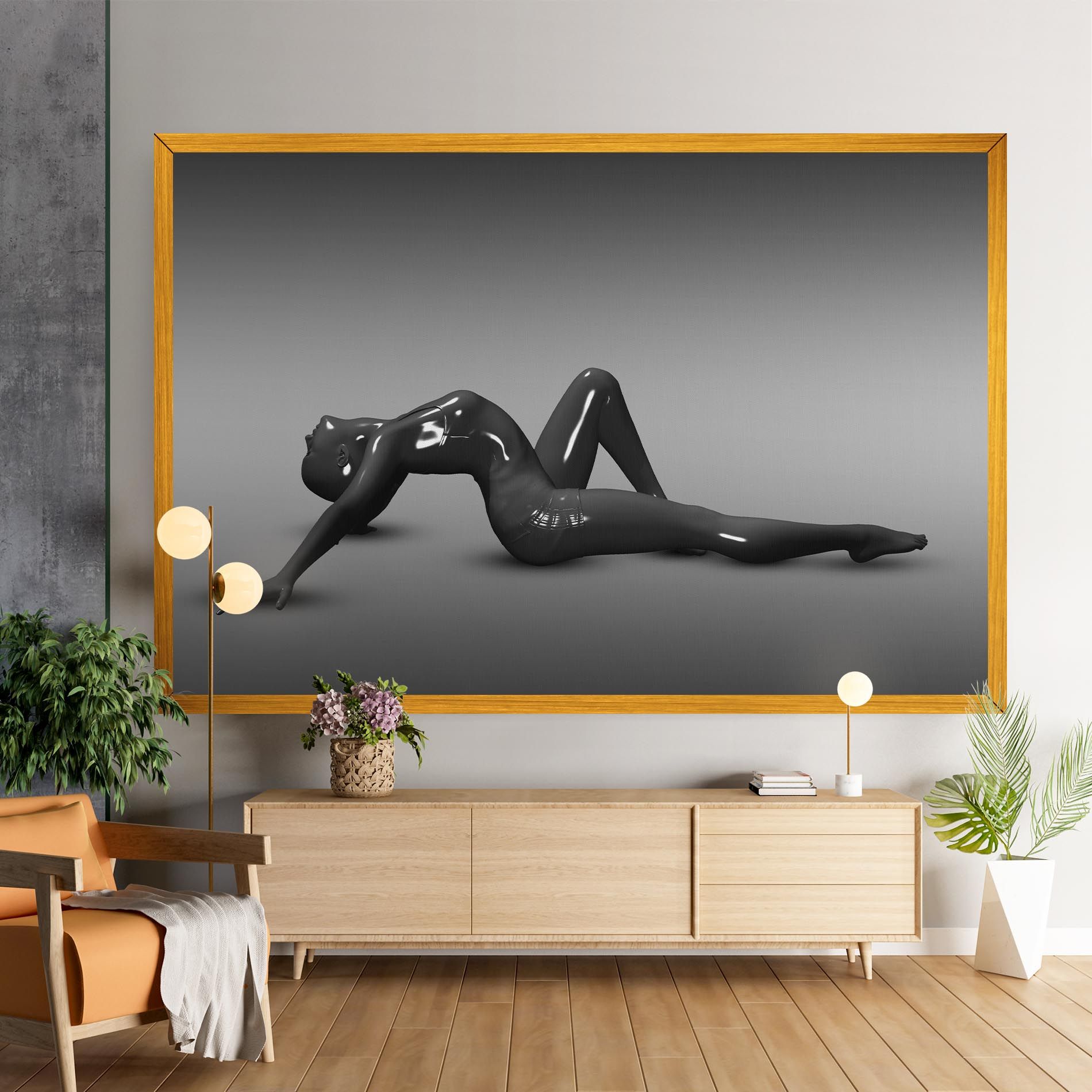 3d Black Female mockup 9