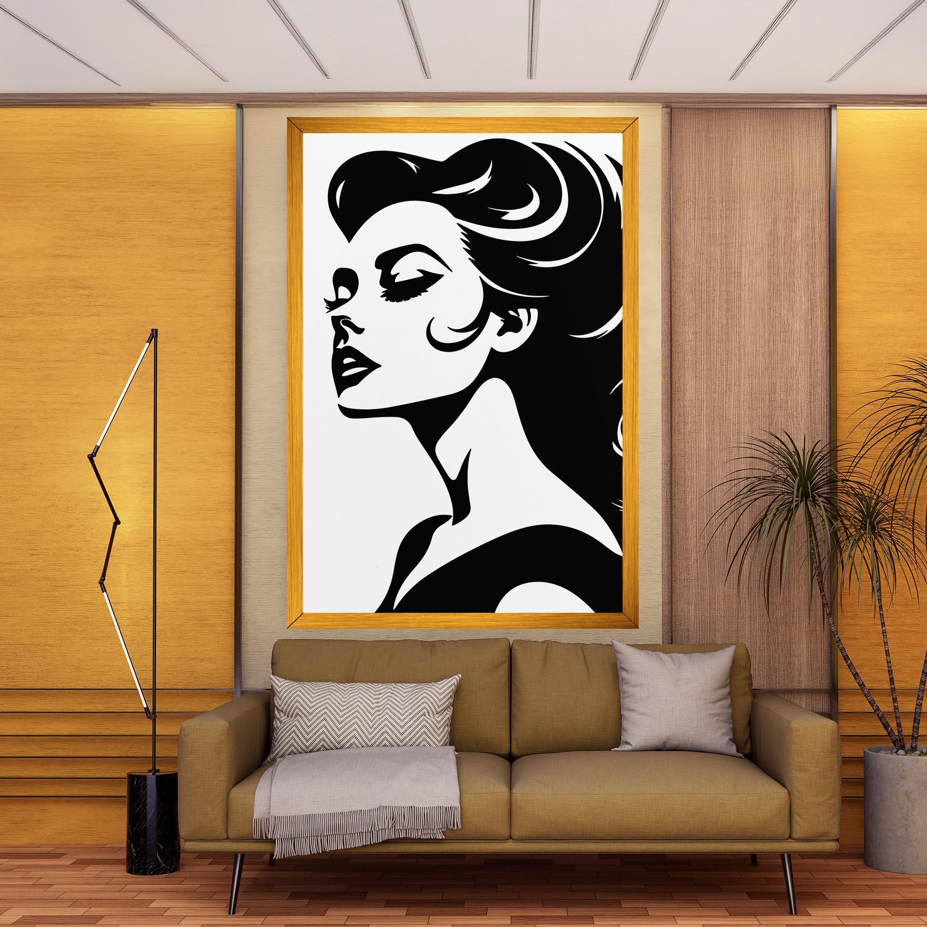 Vászonkép Eyeliner Shilouette mockup 9